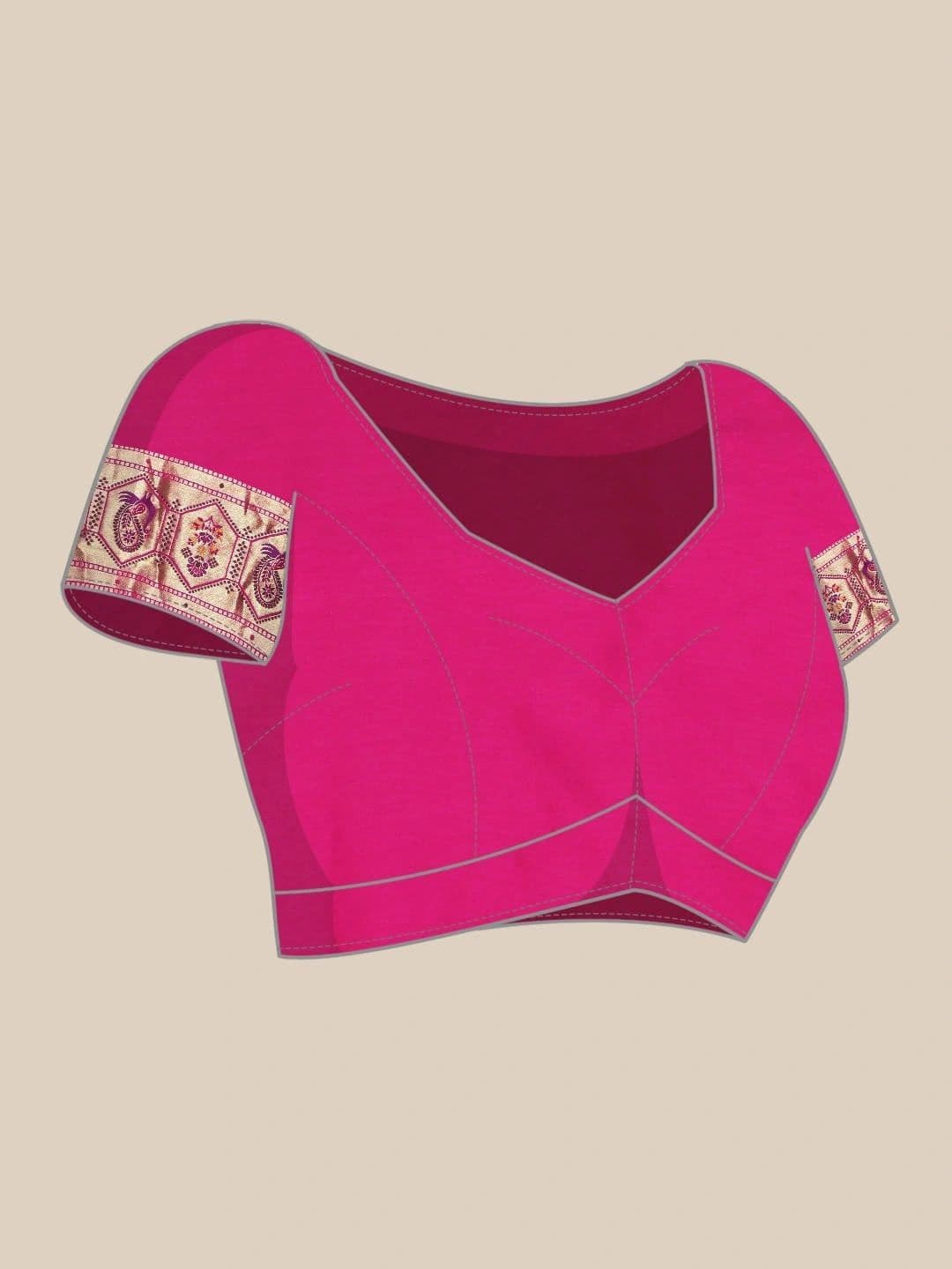 KALINI Woven Design Zari Art Silk Paithani Saree thumbnail 6