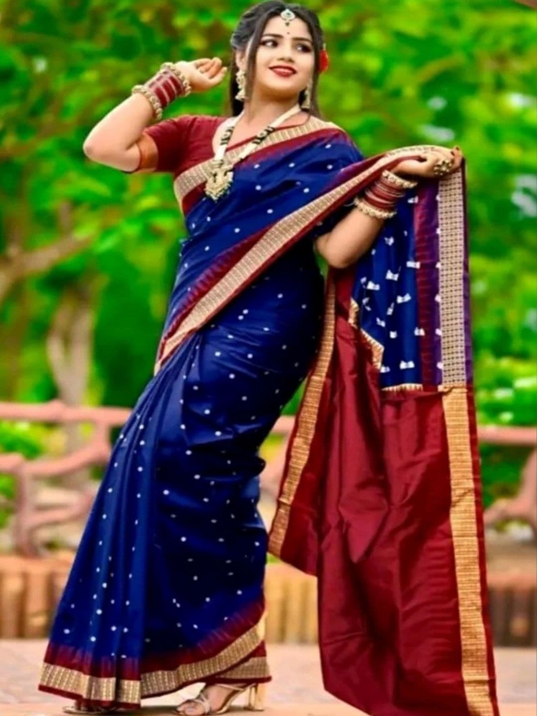 SHOPSILK Zari Art Silk Sambalpuri Saree thumbnail 3