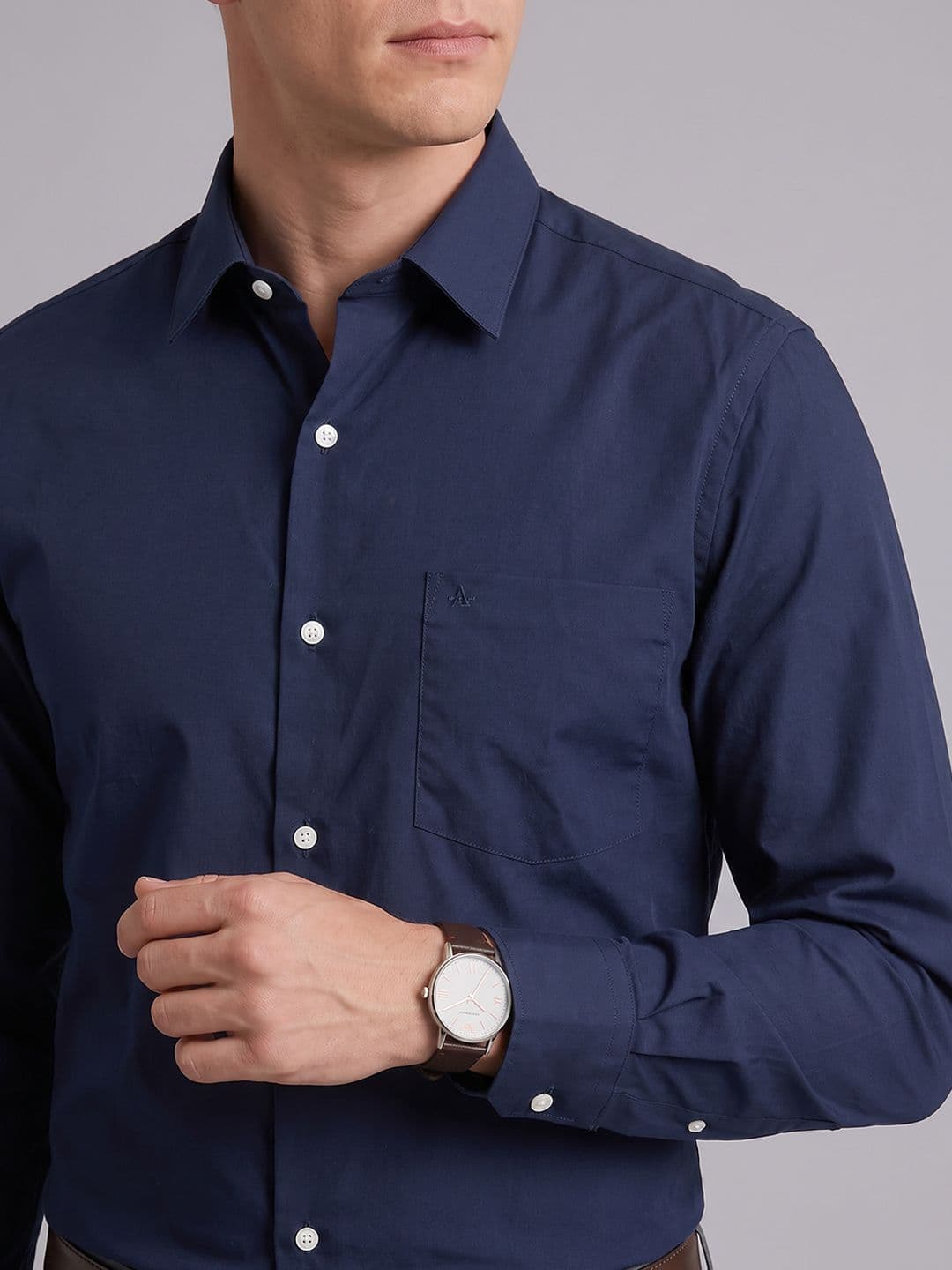Arrow Manhattan Slim Fit Pure Cotton Formal Shirt thumbnail 4