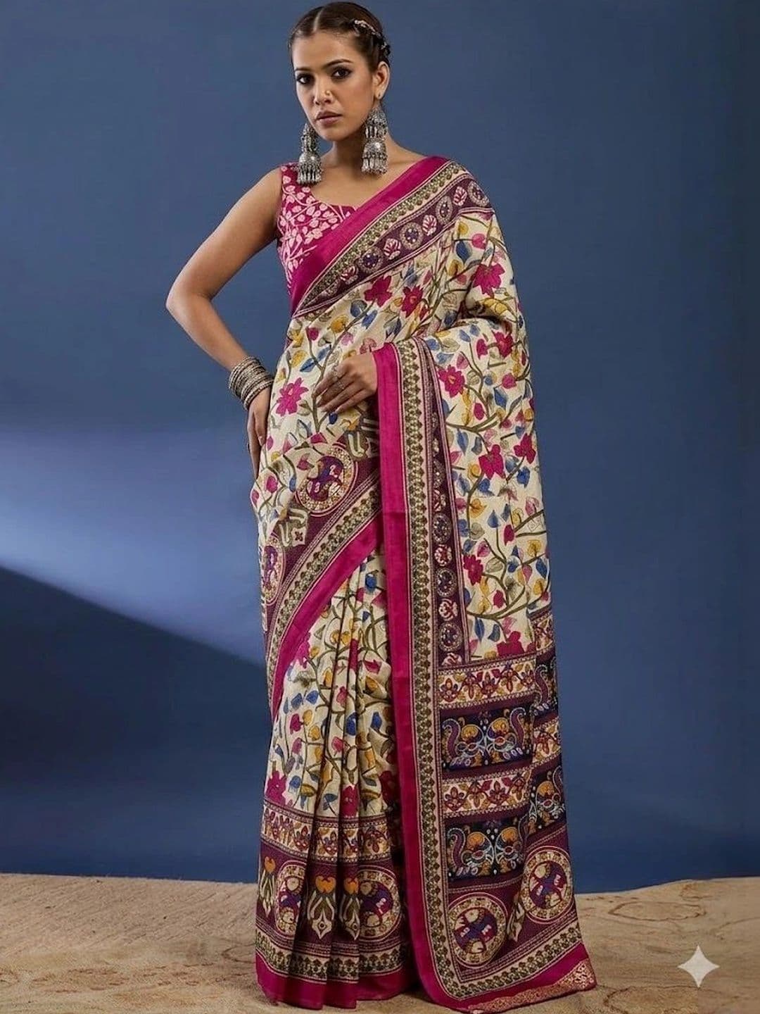 MITITA FASHION Floral Saree thumbnail 6