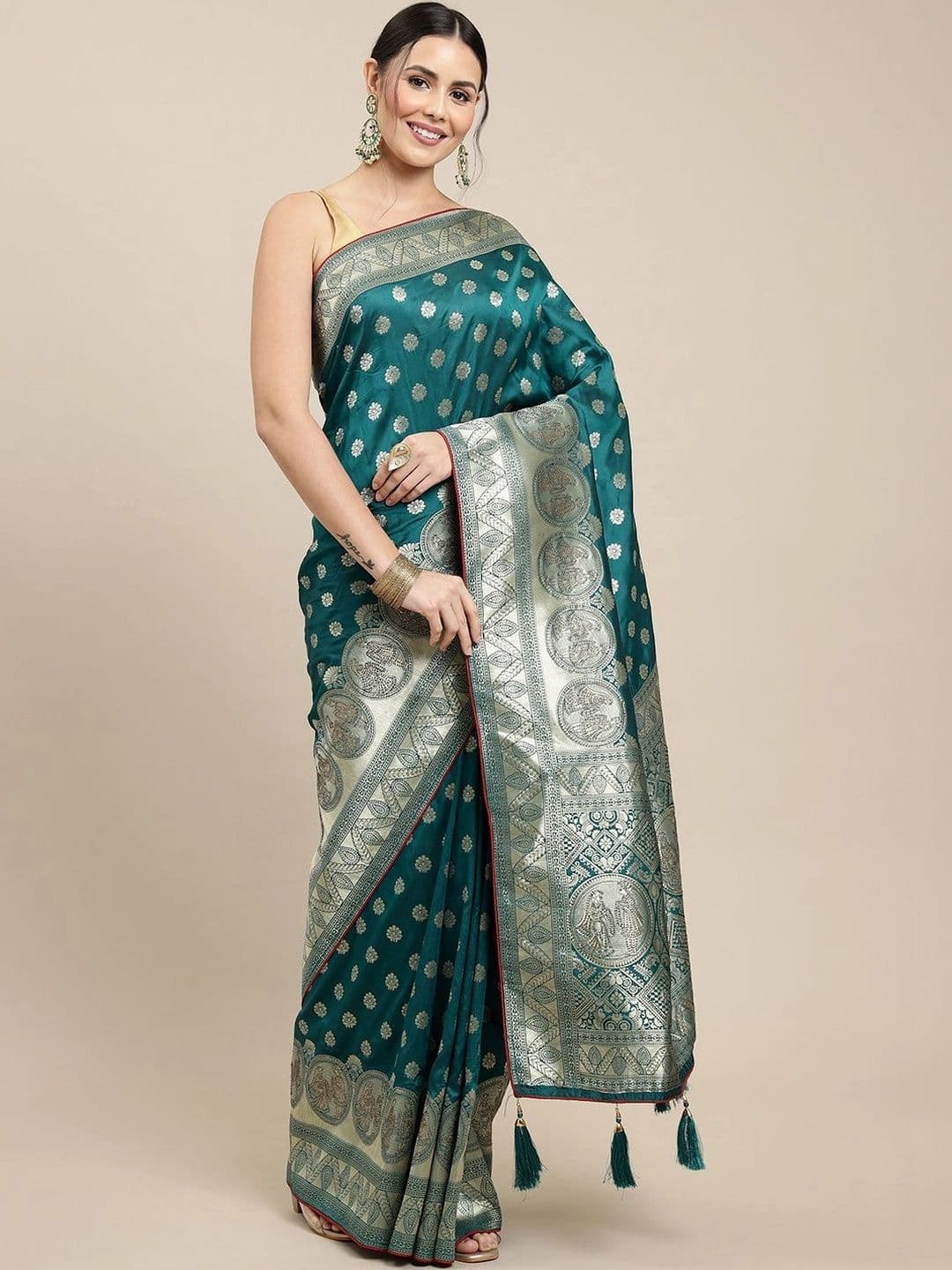 KALINI Woven Design Zari Art Silk Banarasi Saree - view 1