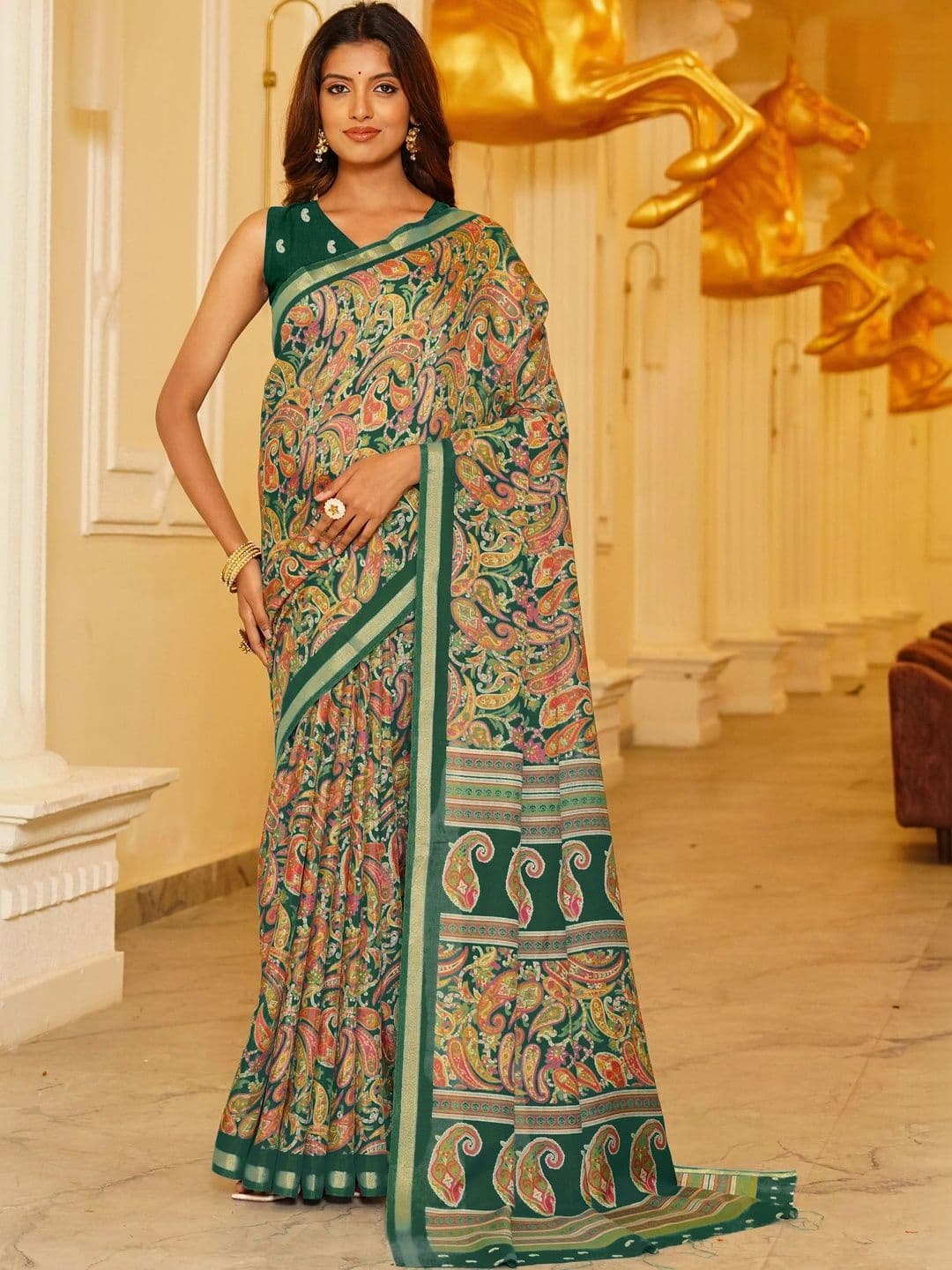 NARIVESH TRENDS Paisley Saree - view 1