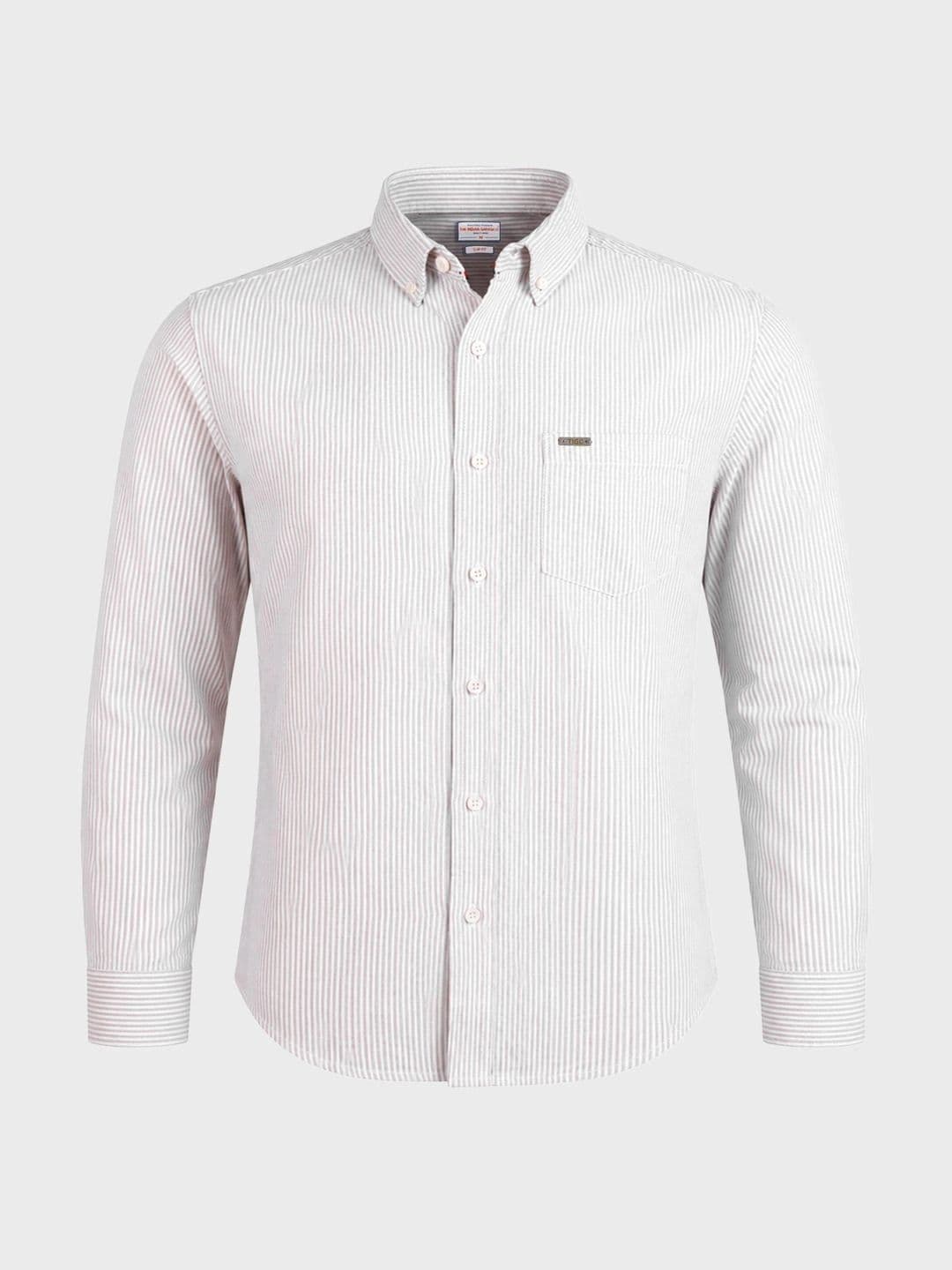 The Indian Garage Co Men Slim Fit Striped Casual Shirt thumbnail 5