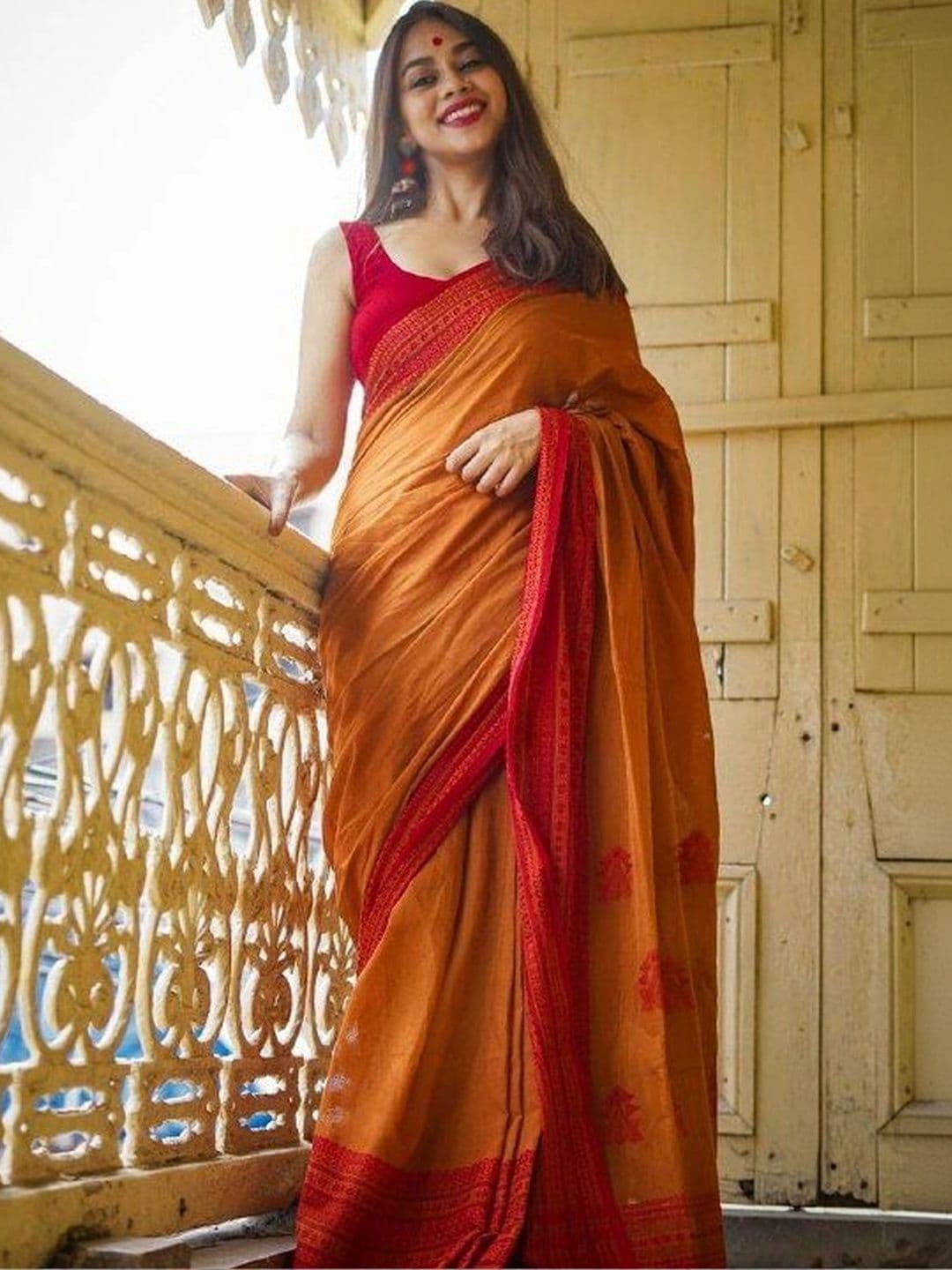 NARIVESH TRENDS Silk Cotton Saree - view 1