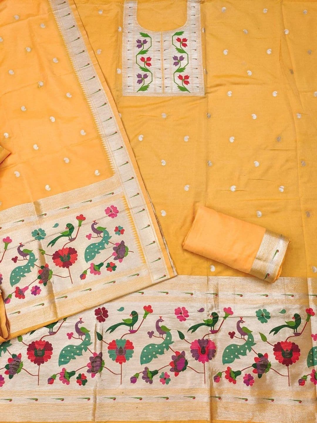 Dhaaga Ghar Pure Cotton Unstitched Dress Material thumbnail 2