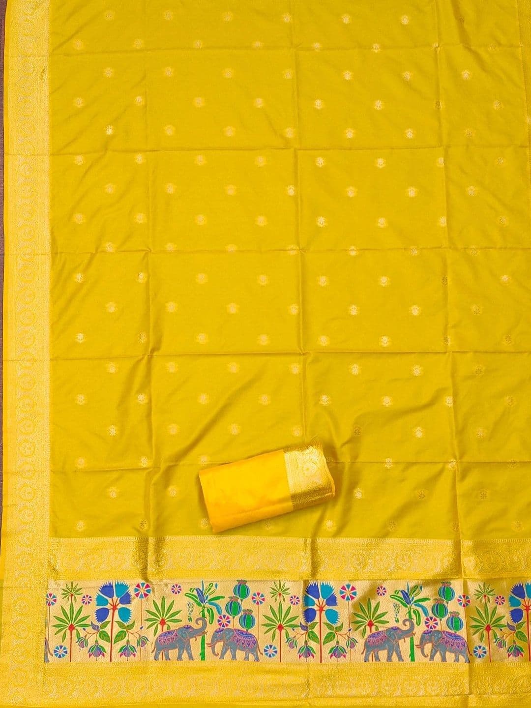 KALINI Pure Silk Unstitched Dress Material thumbnail 3