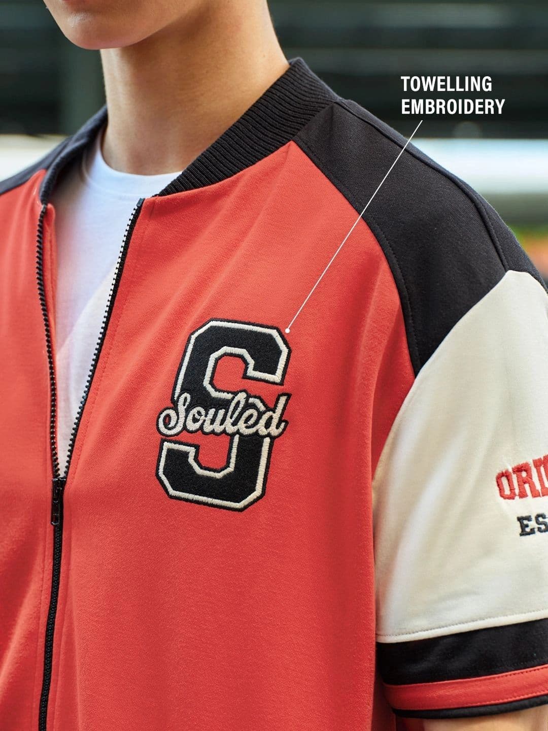 The Souled Store Mens Embroidered Red Baseball Shirts thumbnail 4
