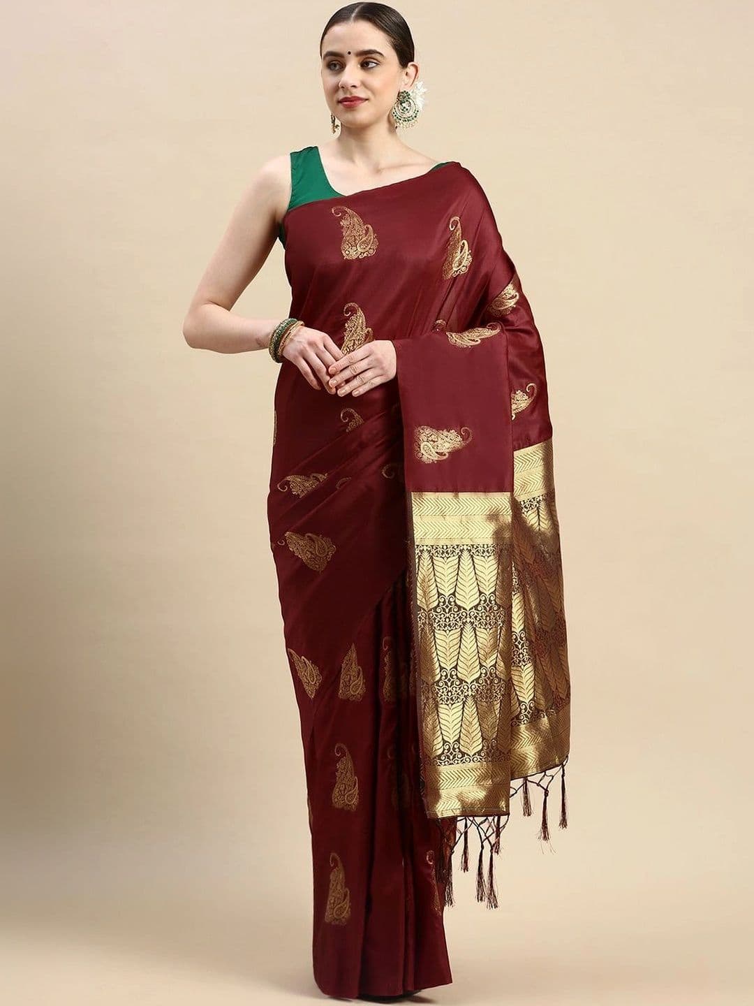 Dhaaga Ghar Woven Design Zari Art Silk Banarasi Saree thumbnail 3
