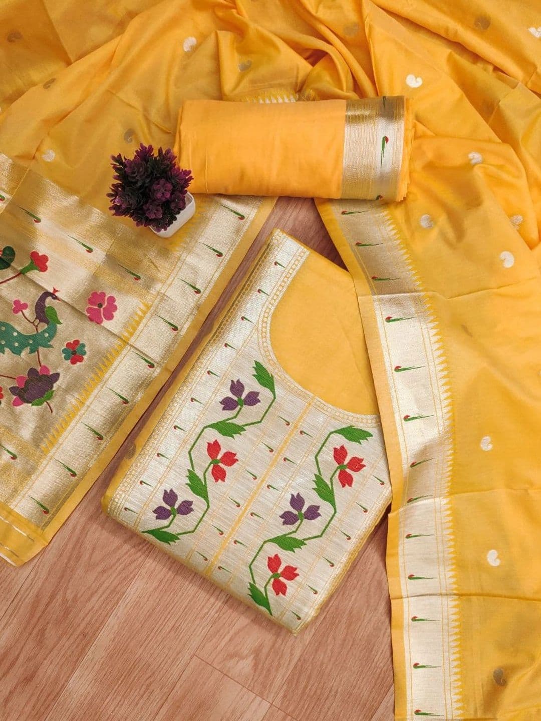 Dhaaga Ghar Pure Cotton Unstitched Dress Material thumbnail 4