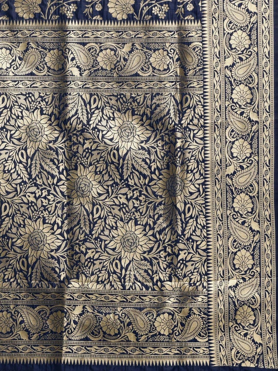 KALINI Floral Zari Art Silk Banarasi Saree thumbnail 5