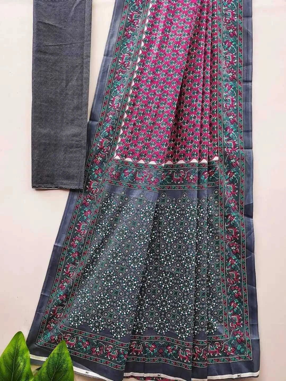 MITITA FASHION Floral Saree thumbnail 3