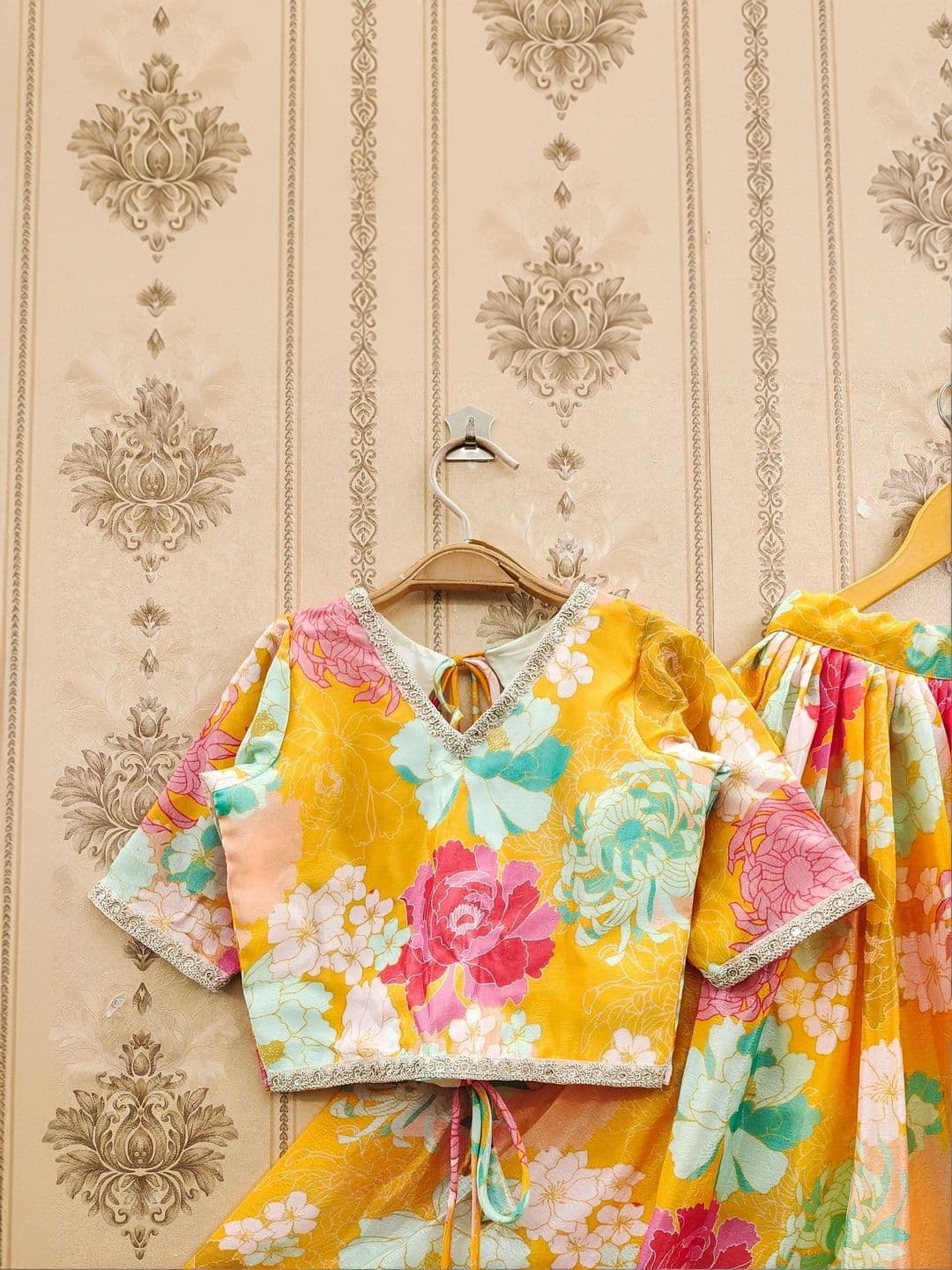 KALINI Girls Printed Ready to Wear Lehenga & thumbnail 2