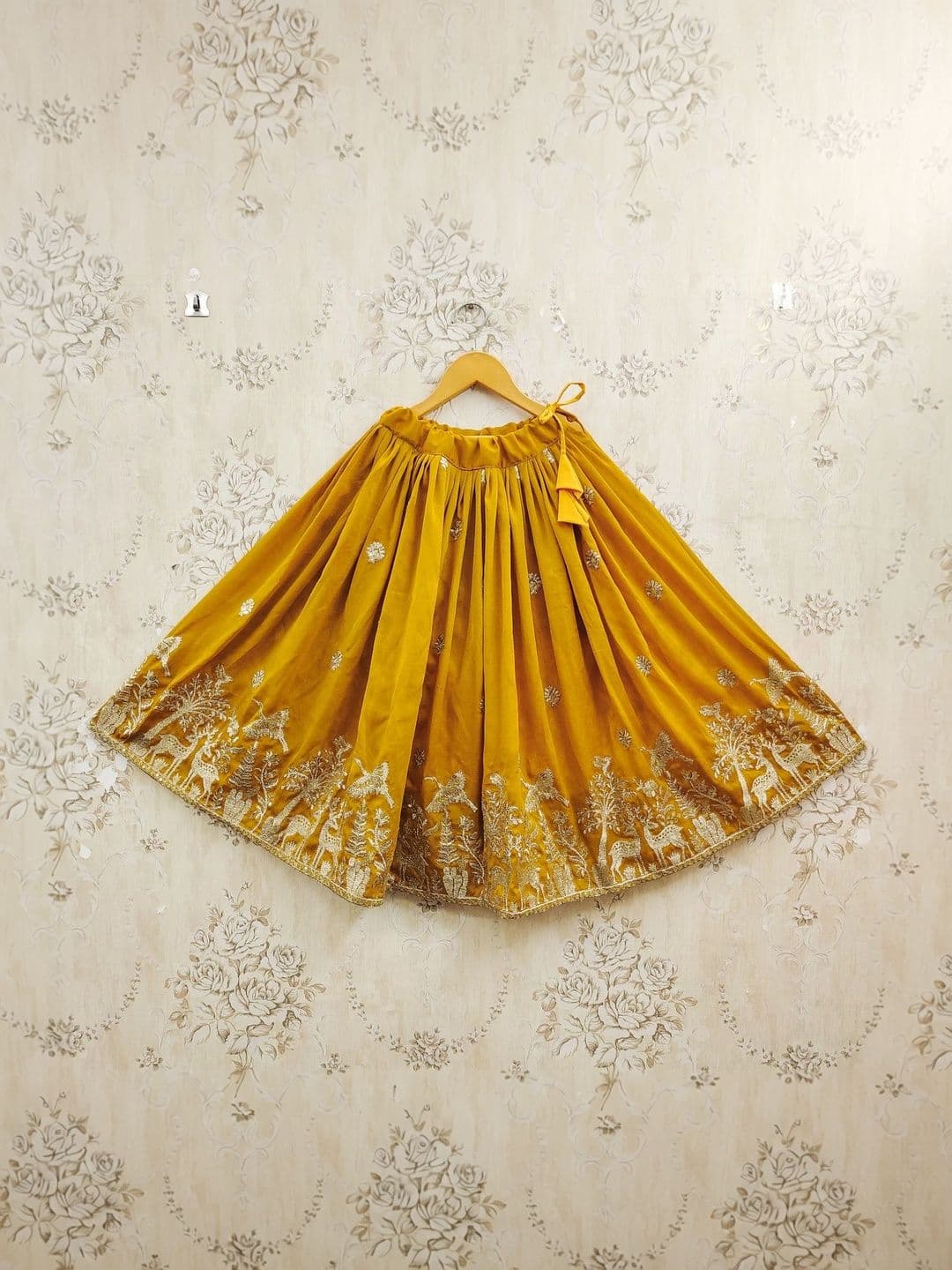 KALINI Girls Embellished Thread Work Ready to Wear Lehenga & thumbnail 4