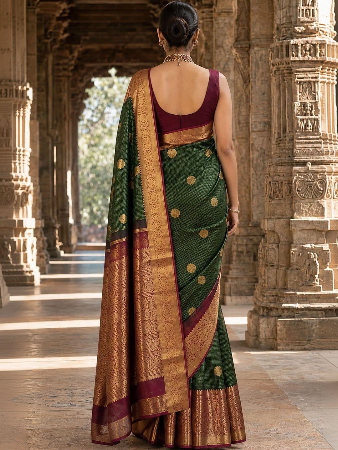 Mitera Woven Design Zari Silk Blend Designer Banarasi Saree thumbnail 4