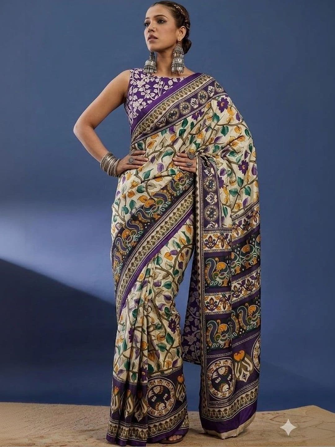 MITITA FASHION Floral Saree thumbnail 5