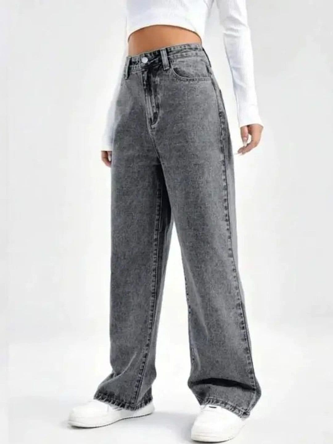 Mast & Harbour Women Comfort Wide Leg High-Rise Stretchable Jeans thumbnail 4