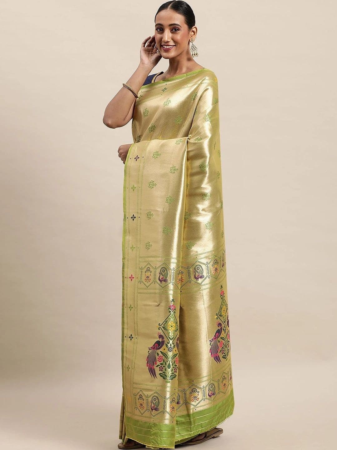 KALINI Woven Design Zari Art Silk Paithani Saree - view 1