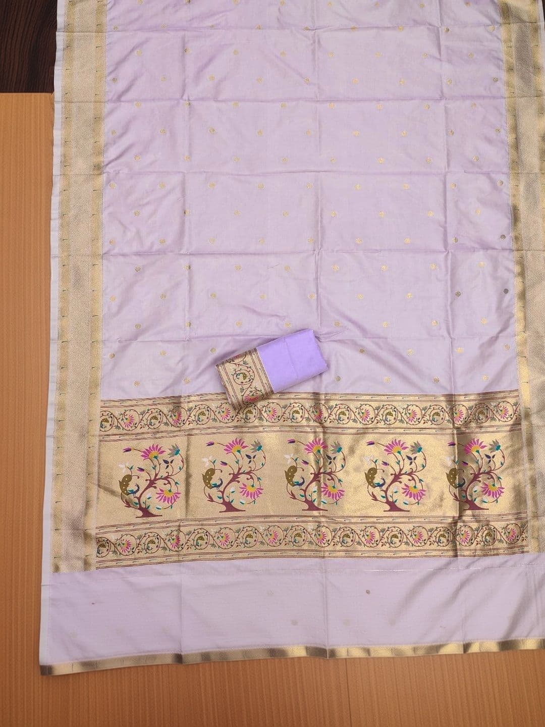 KALINI Pure Silk Unstitched Dress Material thumbnail 2