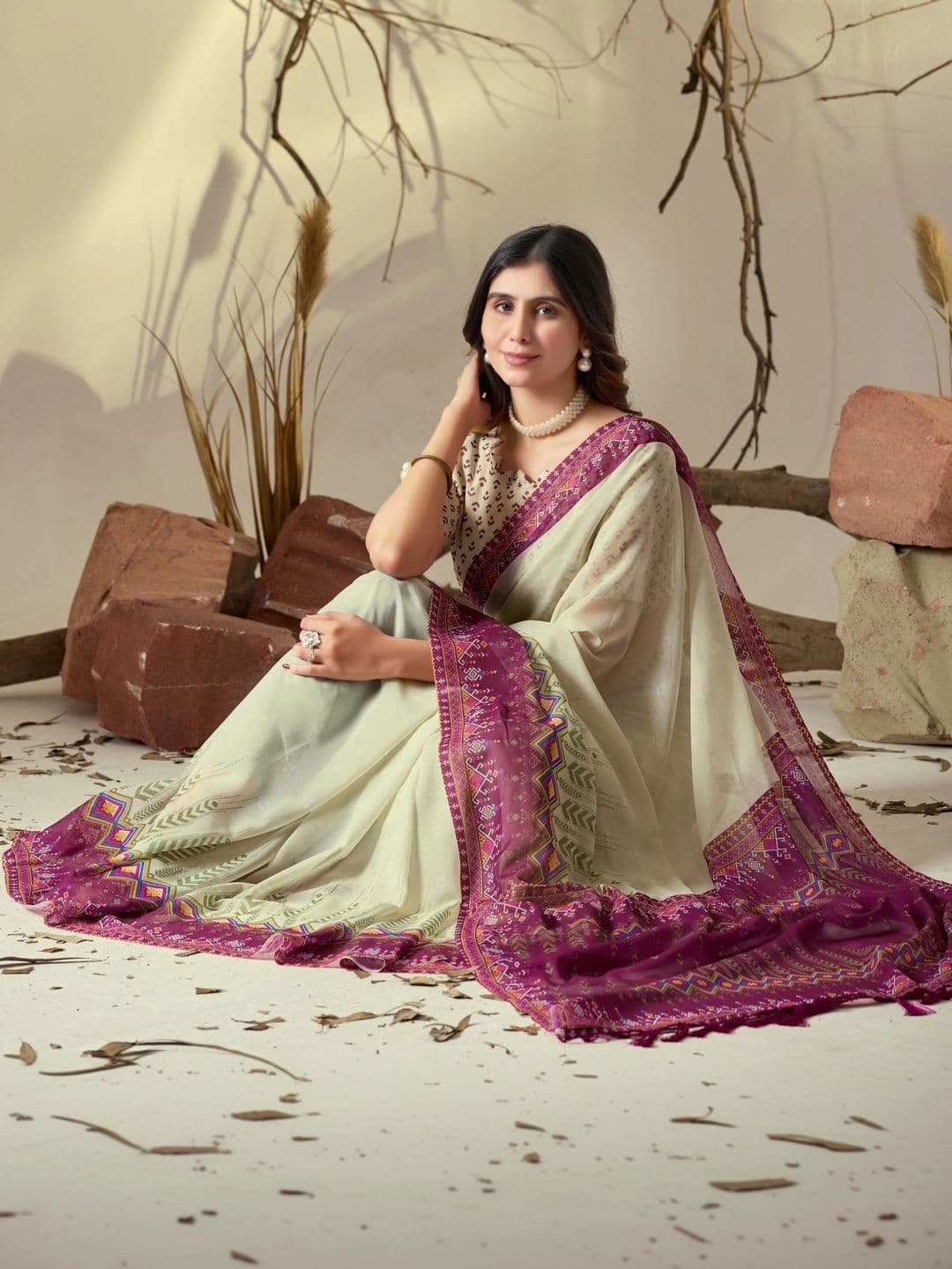 DIVASTRI Poly Georgette Designer Saree thumbnail 4