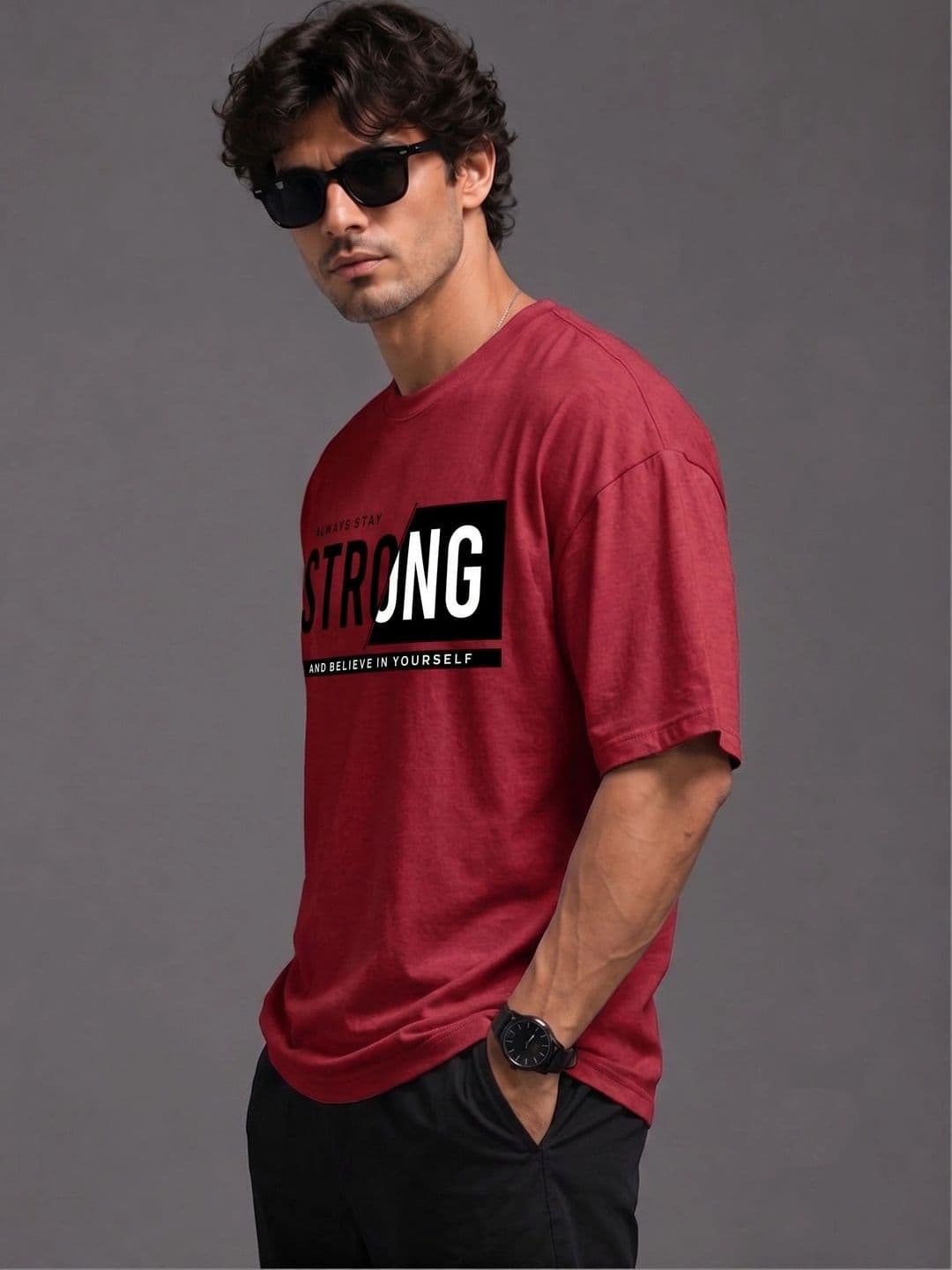Mast & Harbour Men Typography Printed T-shirt thumbnail 5