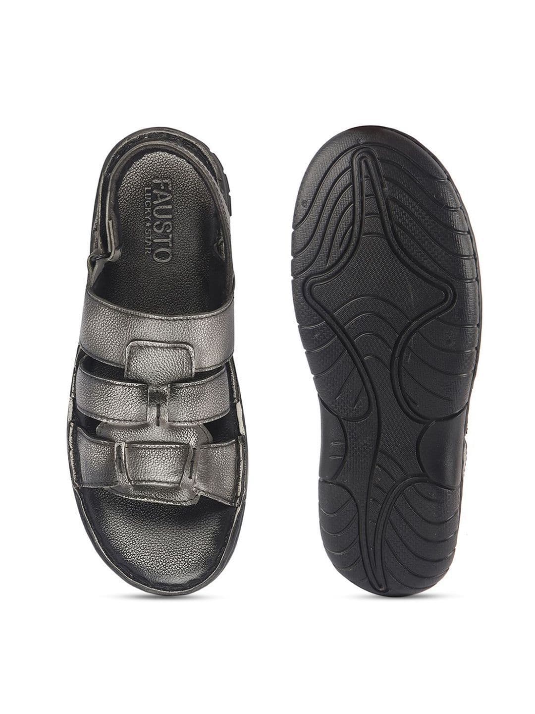 FAUSTO Men Leather Comfort Sandals thumbnail 2
