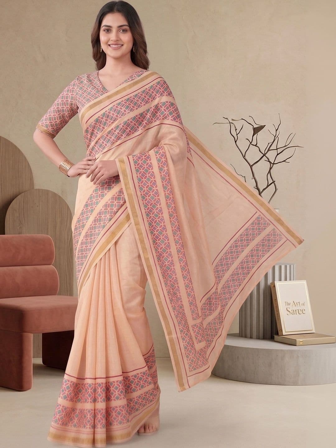 elora Fusion Chanderi Saree - view 1