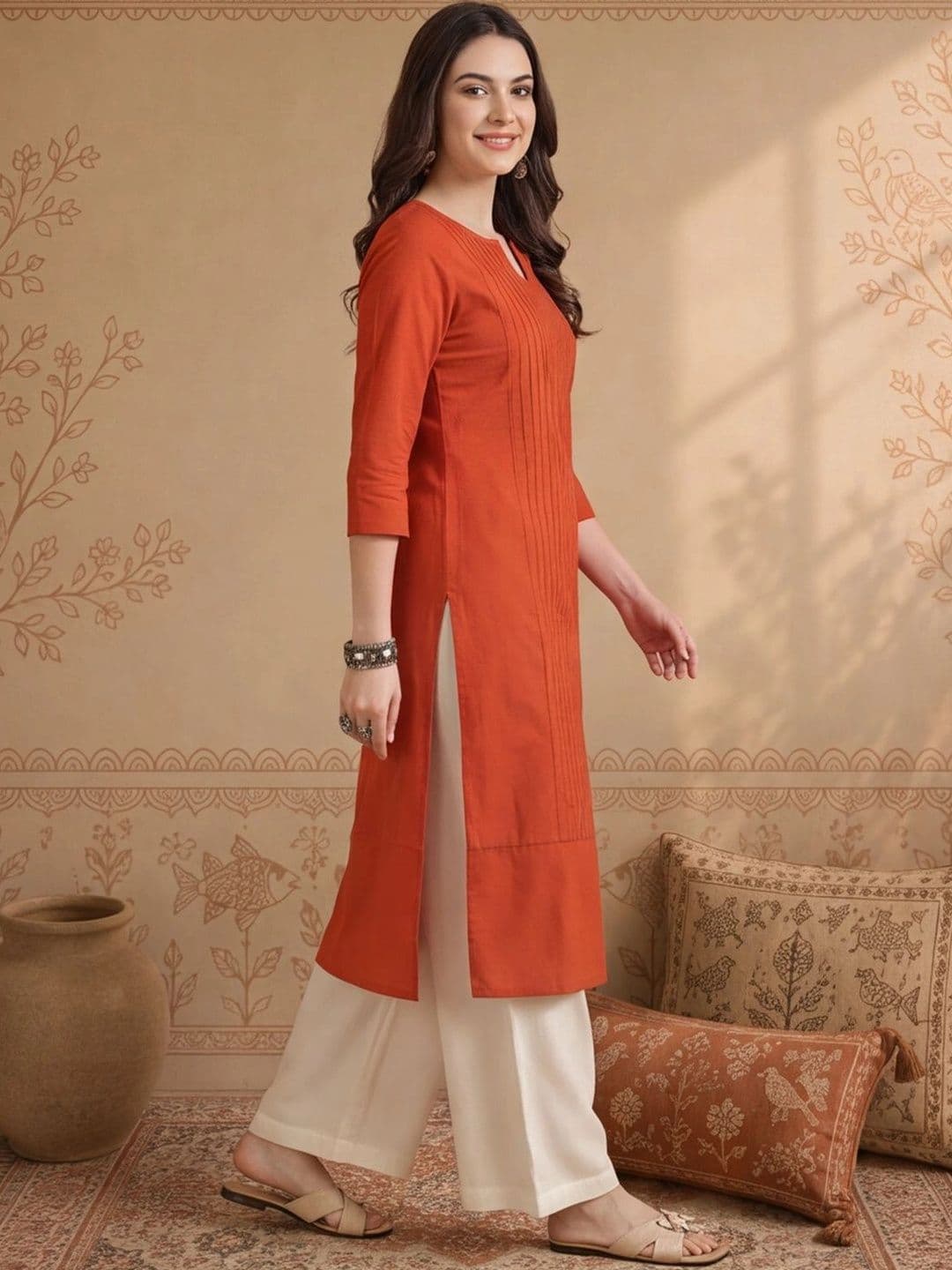 Anouk Women Thread Work Kurta thumbnail 6