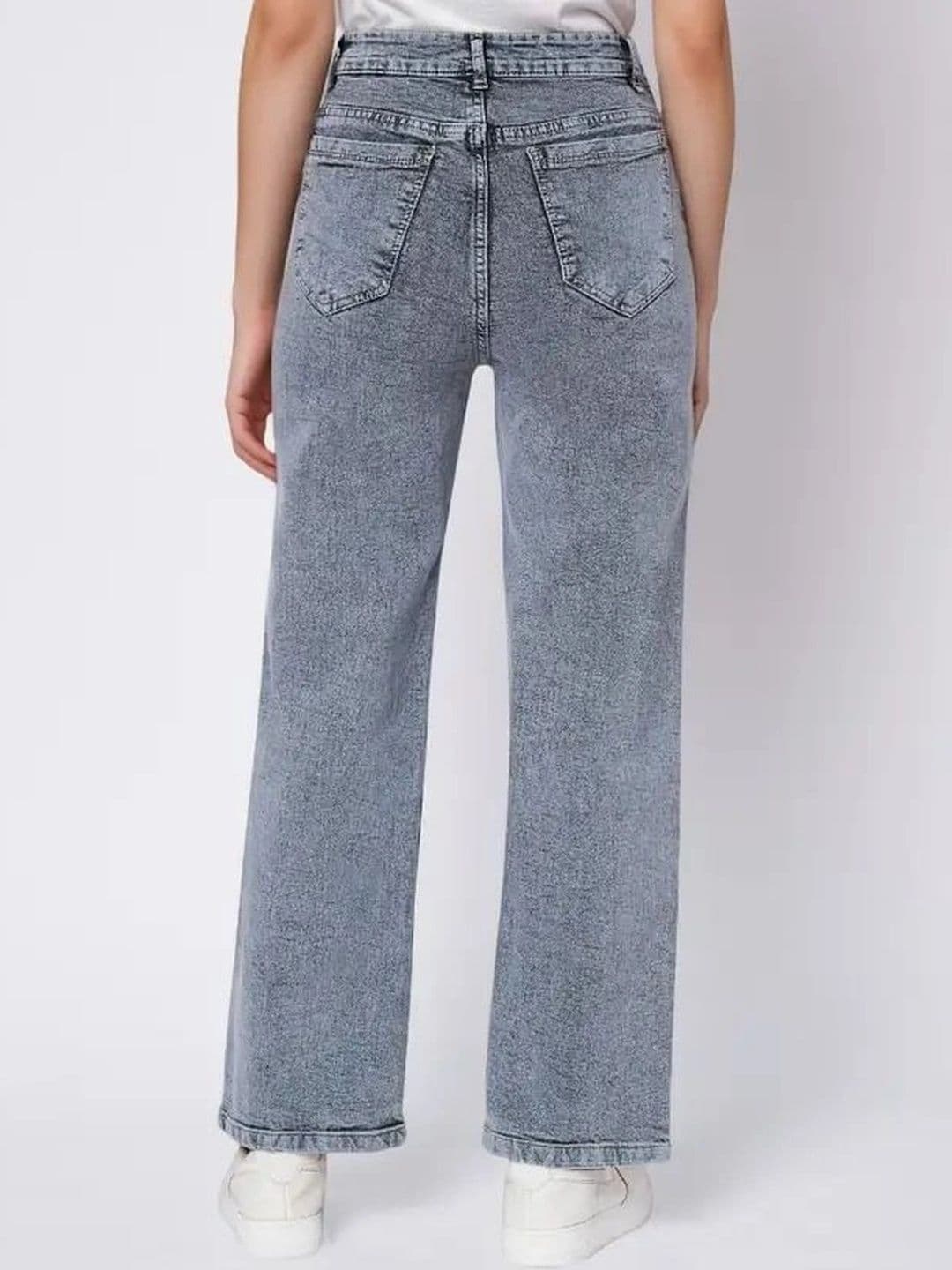 Mast & Harbour Women Comfort Wide Leg High-Rise Stretchable Jeans thumbnail 5