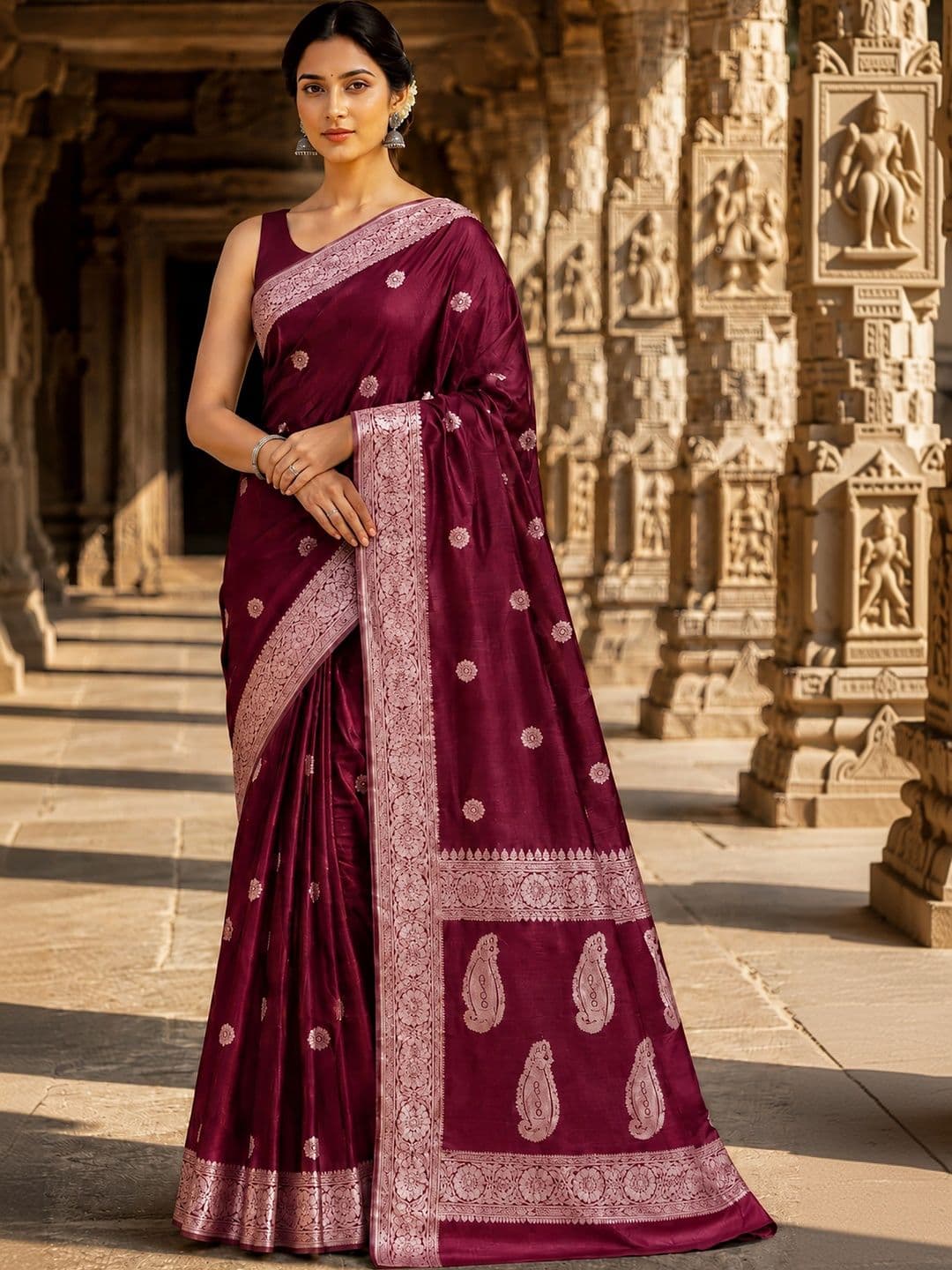 Mitera Woven Design Zari Designer Kanjeevaram Saree - view 1