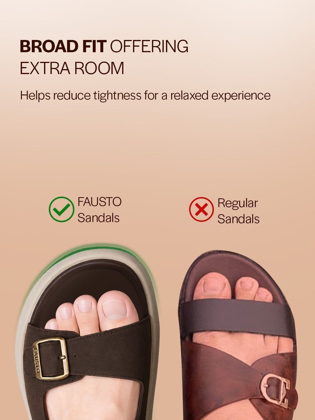 FAUSTO Men Open Toe Waterproof Comfort Sandals thumbnail 4