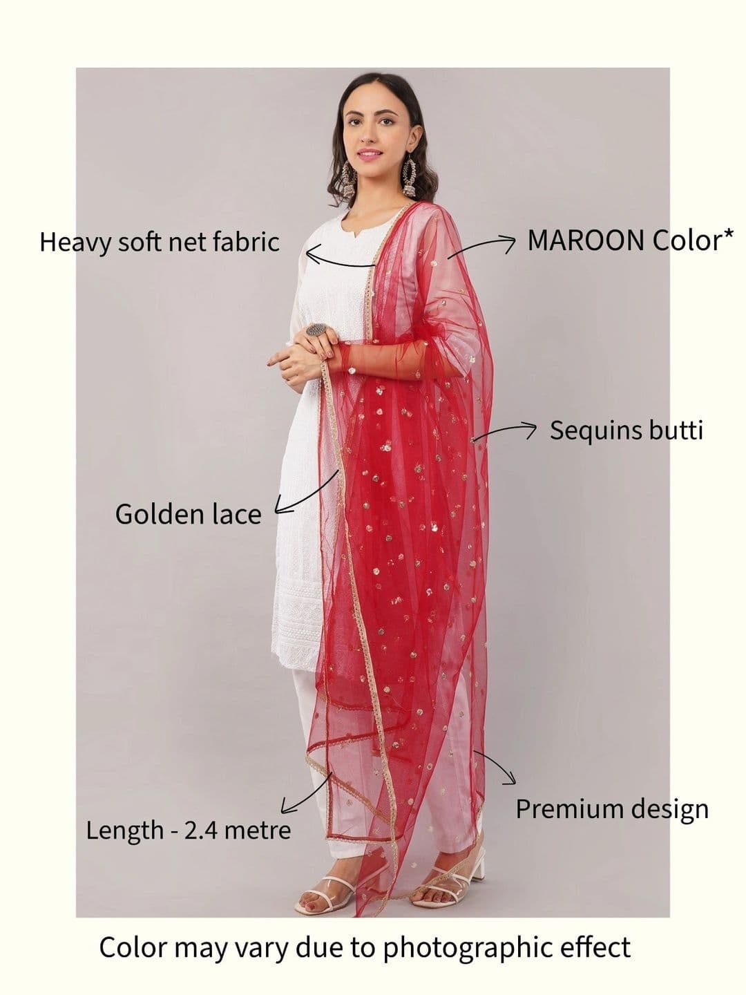 IVAARA Dupatta with Sequinned thumbnail 3
