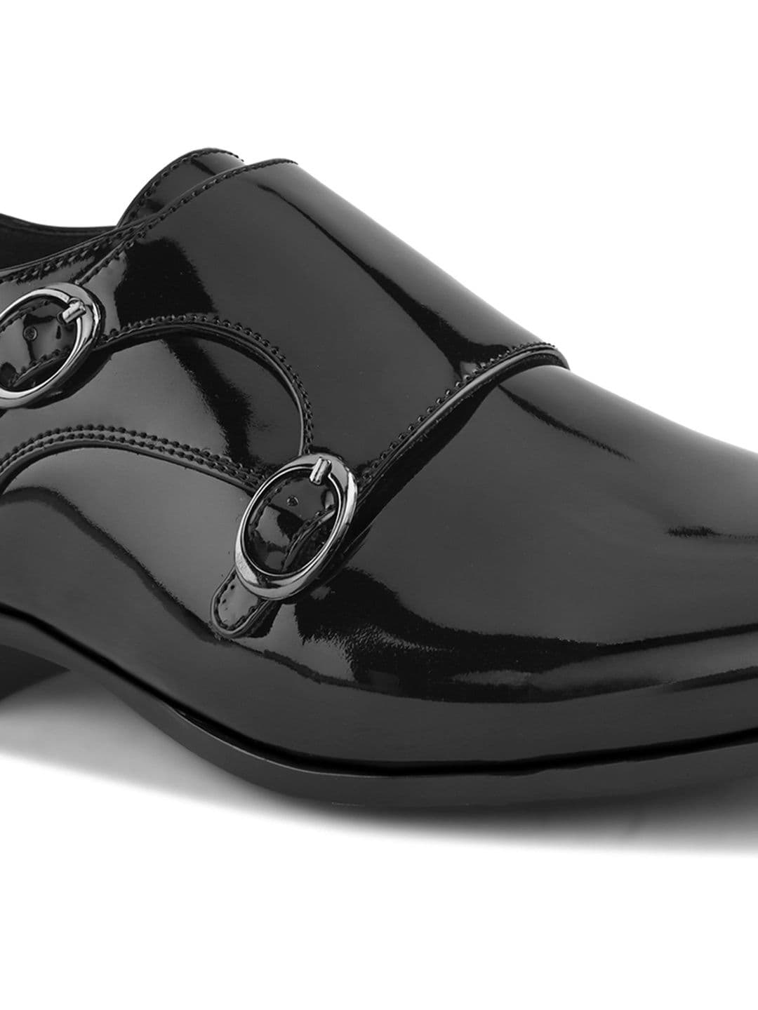 House of Pataudi Men Pointed Toe Buckle Formal Monks thumbnail 2