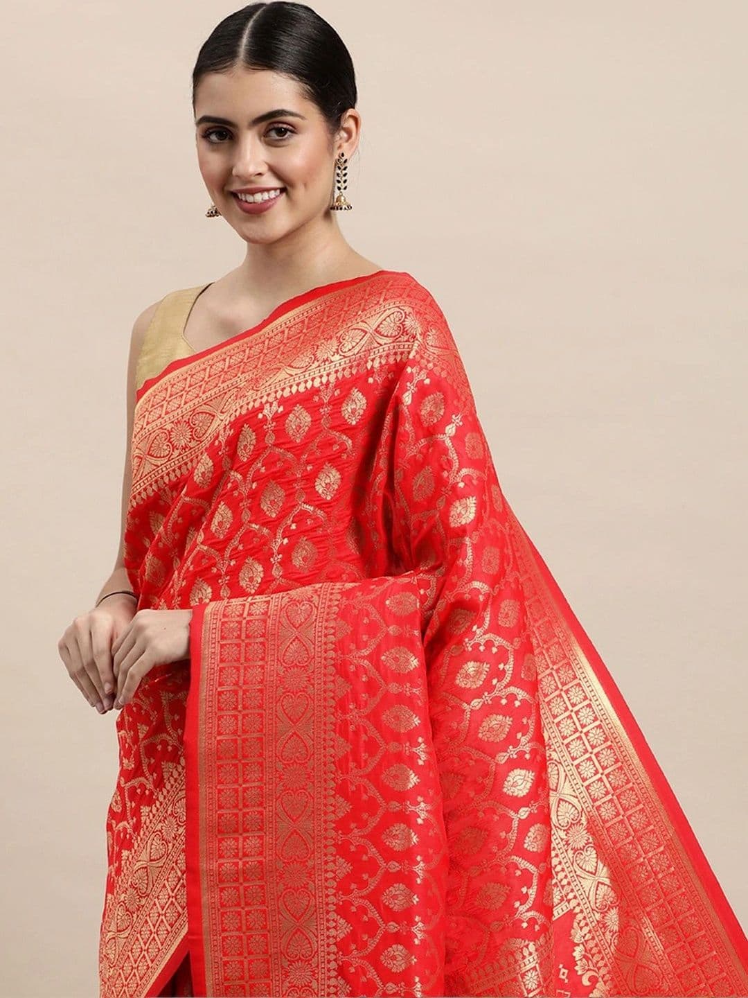 KALINI Woven Design Zari Art Silk Banarasi Saree thumbnail 5