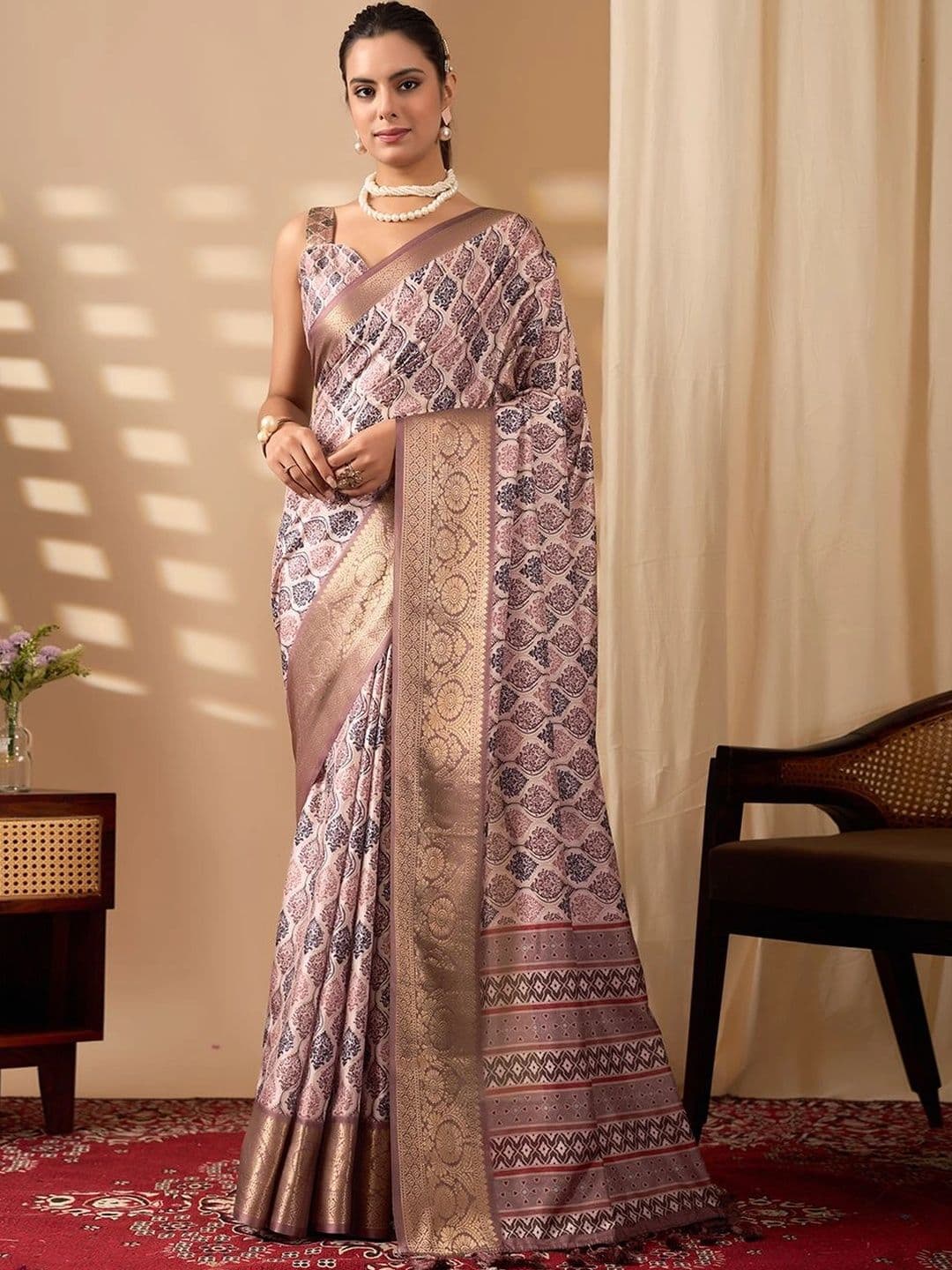 Mitera Woven Design Zari Silk Blend Designer Saree - view 1