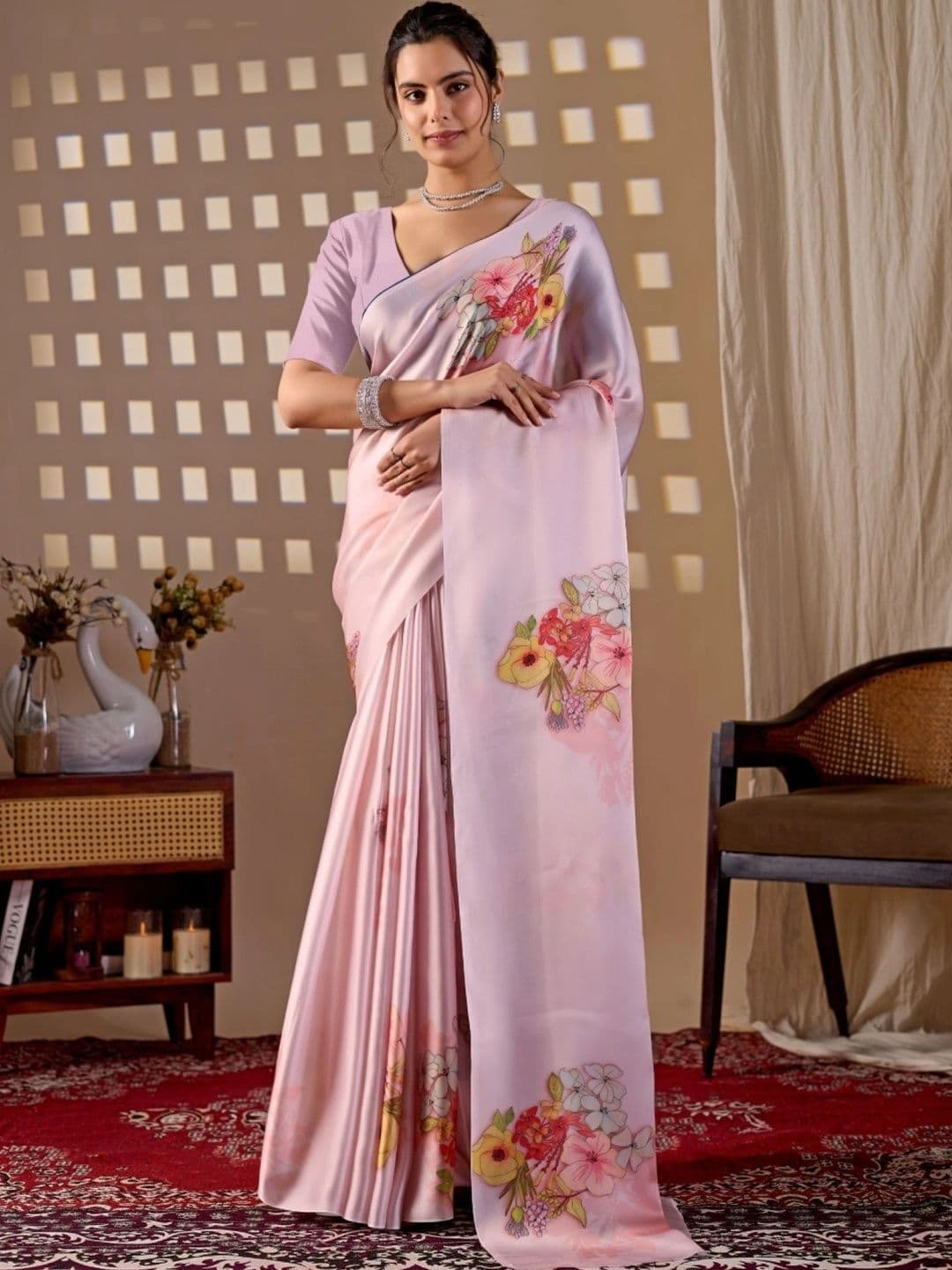 Mitera Floral Designer Saree - view 1