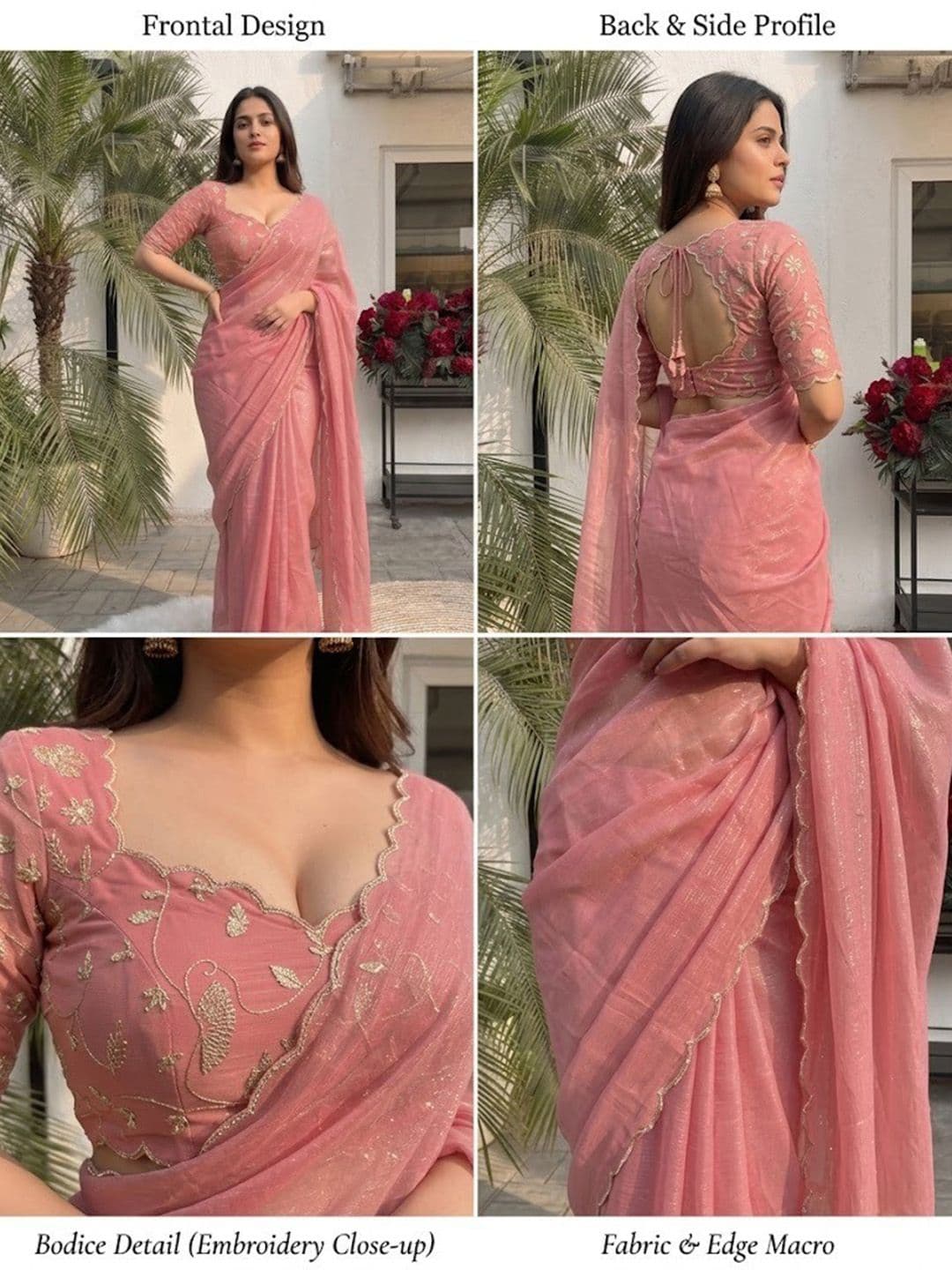 Shreevally Embroidered Organza Designer Saree thumbnail 2