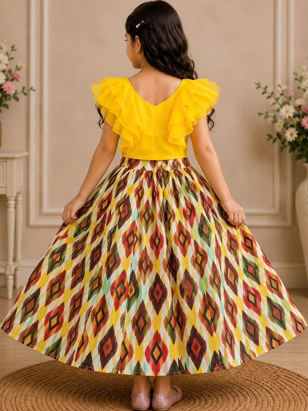 KALINI Girls Ready to Wear Lehenga & thumbnail 4