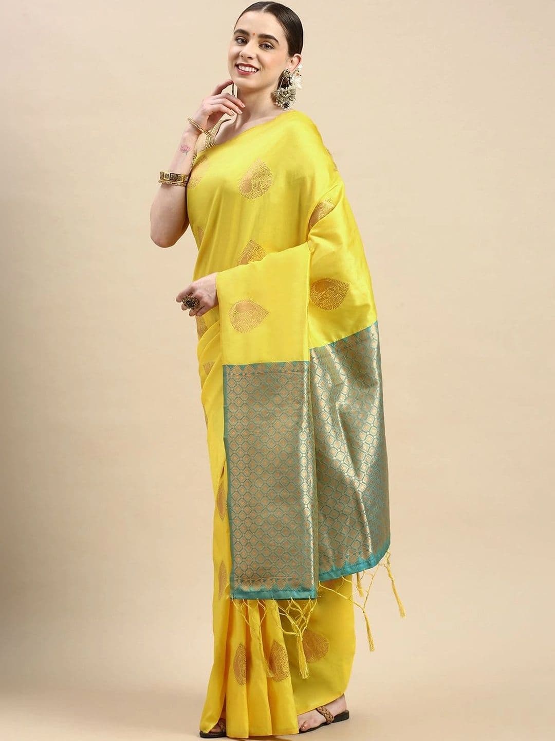 Dhaaga Ghar Woven Design Zari Art Silk Banarasi Saree - view 1