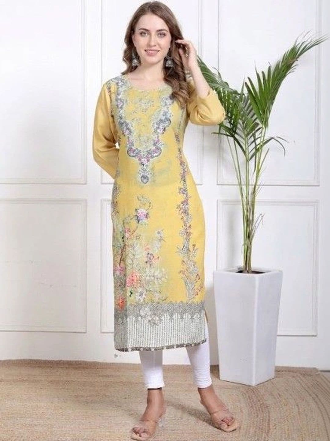 Dinaya Women Floral Printed Floral Kurta - view 1