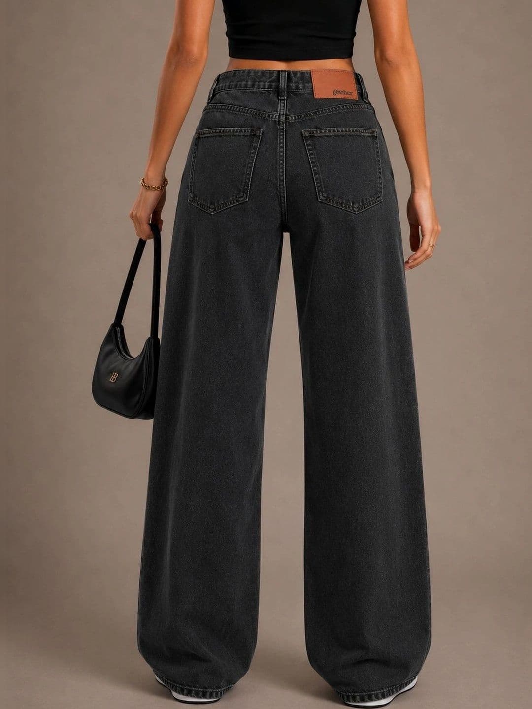 Mast & Harbour Women Comfort Wide Leg High-Rise Stretchable Jeans thumbnail 4