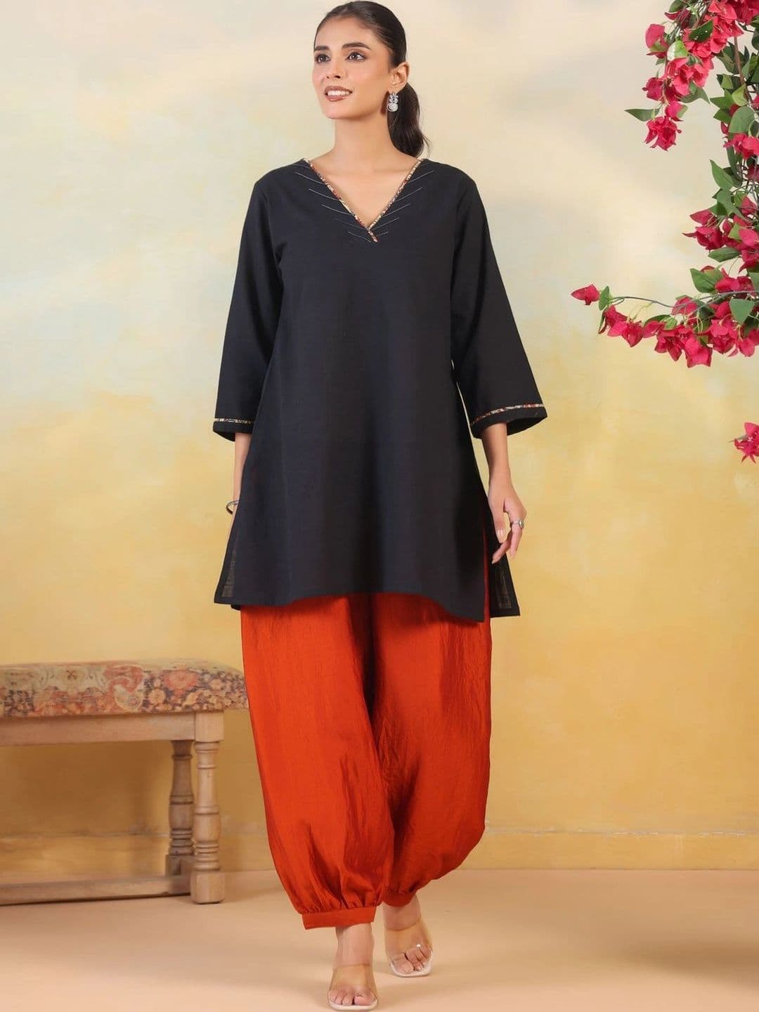 JAIPUR KURTI LUXE Women Knitted Ethnic Palazzos thumbnail 2