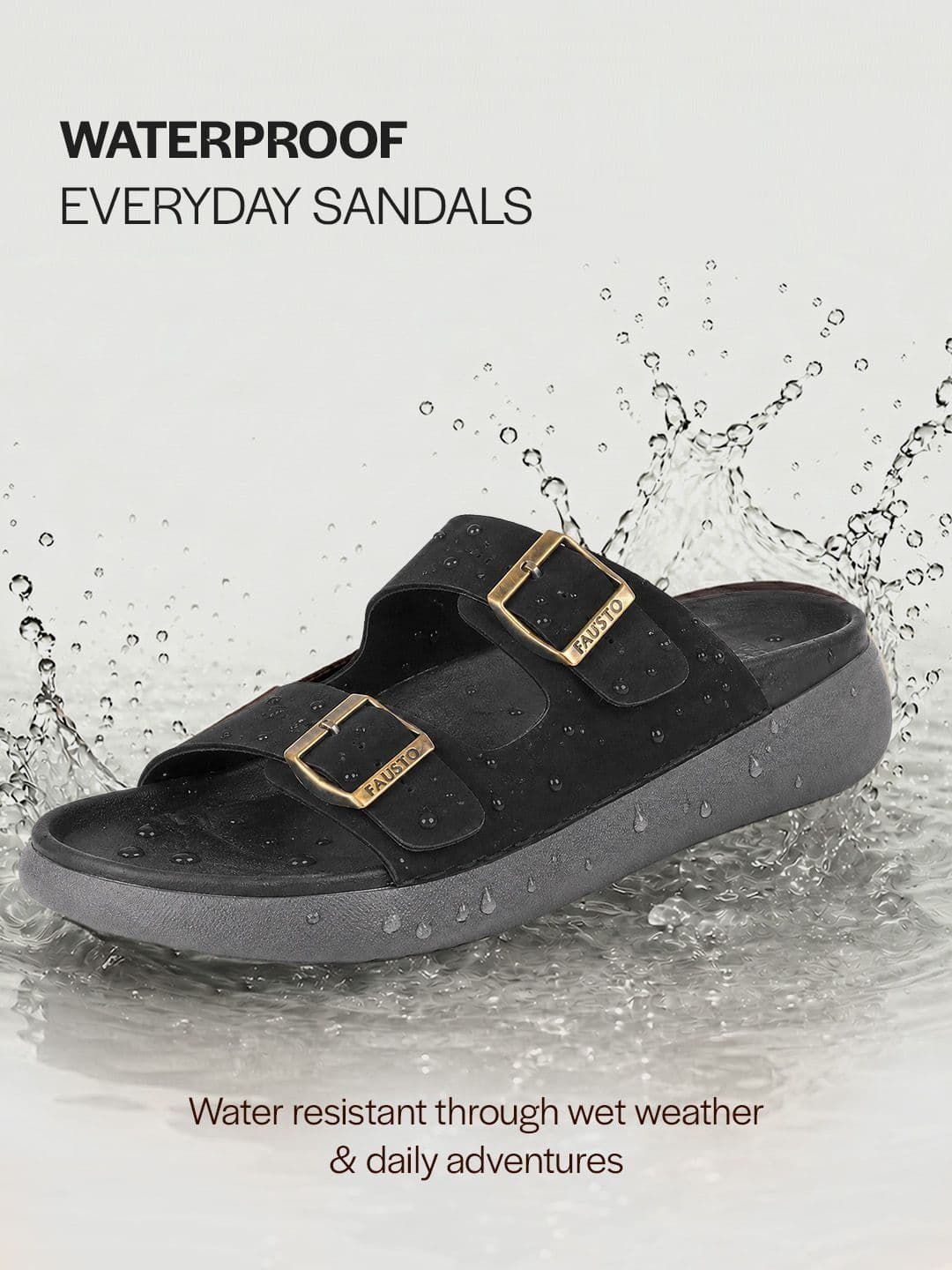 FAUSTO Men Open Toe Slip-On Comfort Sandals thumbnail 4