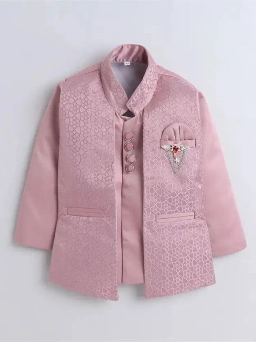 Elite Trend Traders Boys Embroidered Sherwani Set thumbnail 3