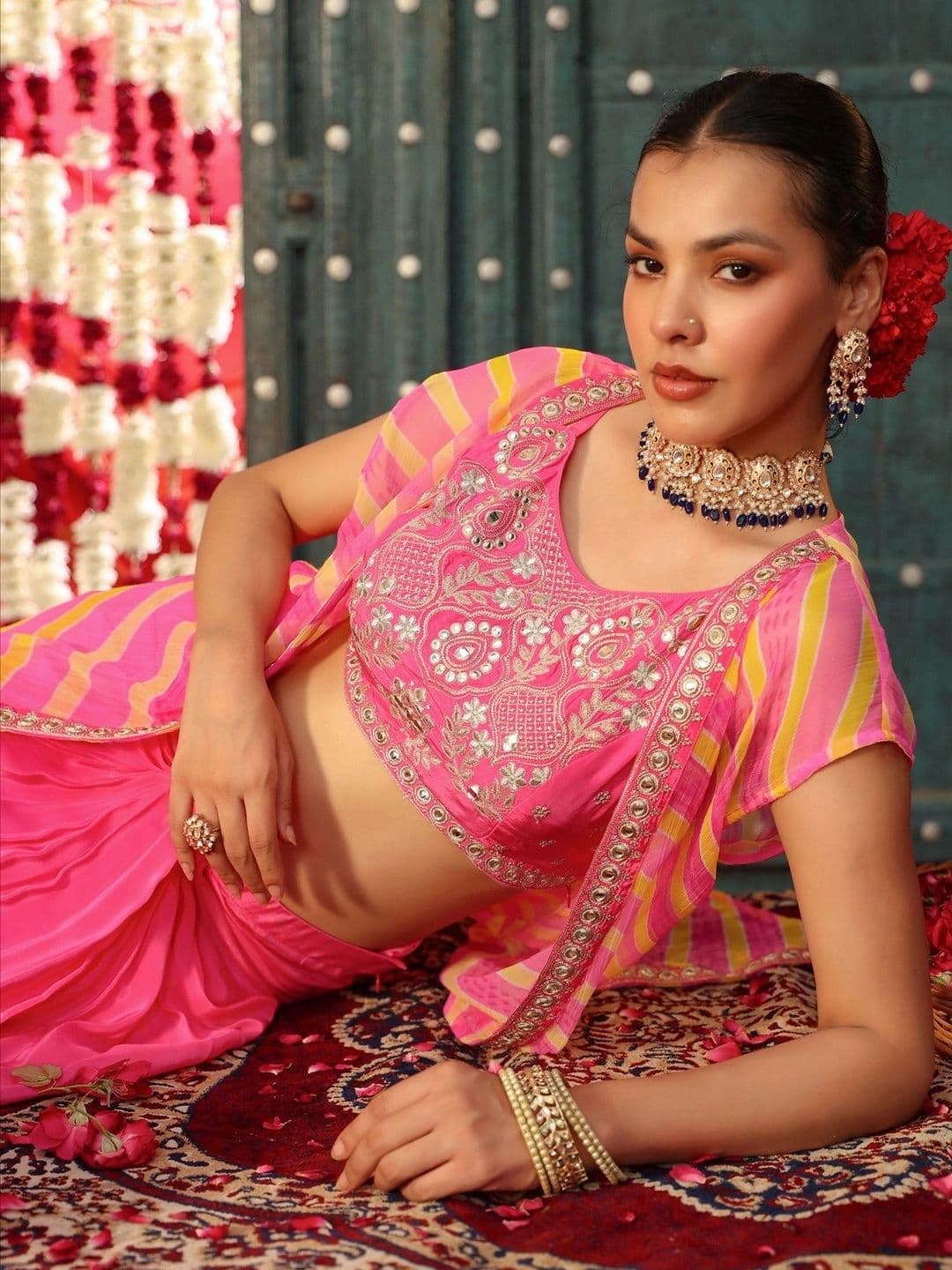 SCAKHI Embroidered Ready to Wear Lehenga & thumbnail 3