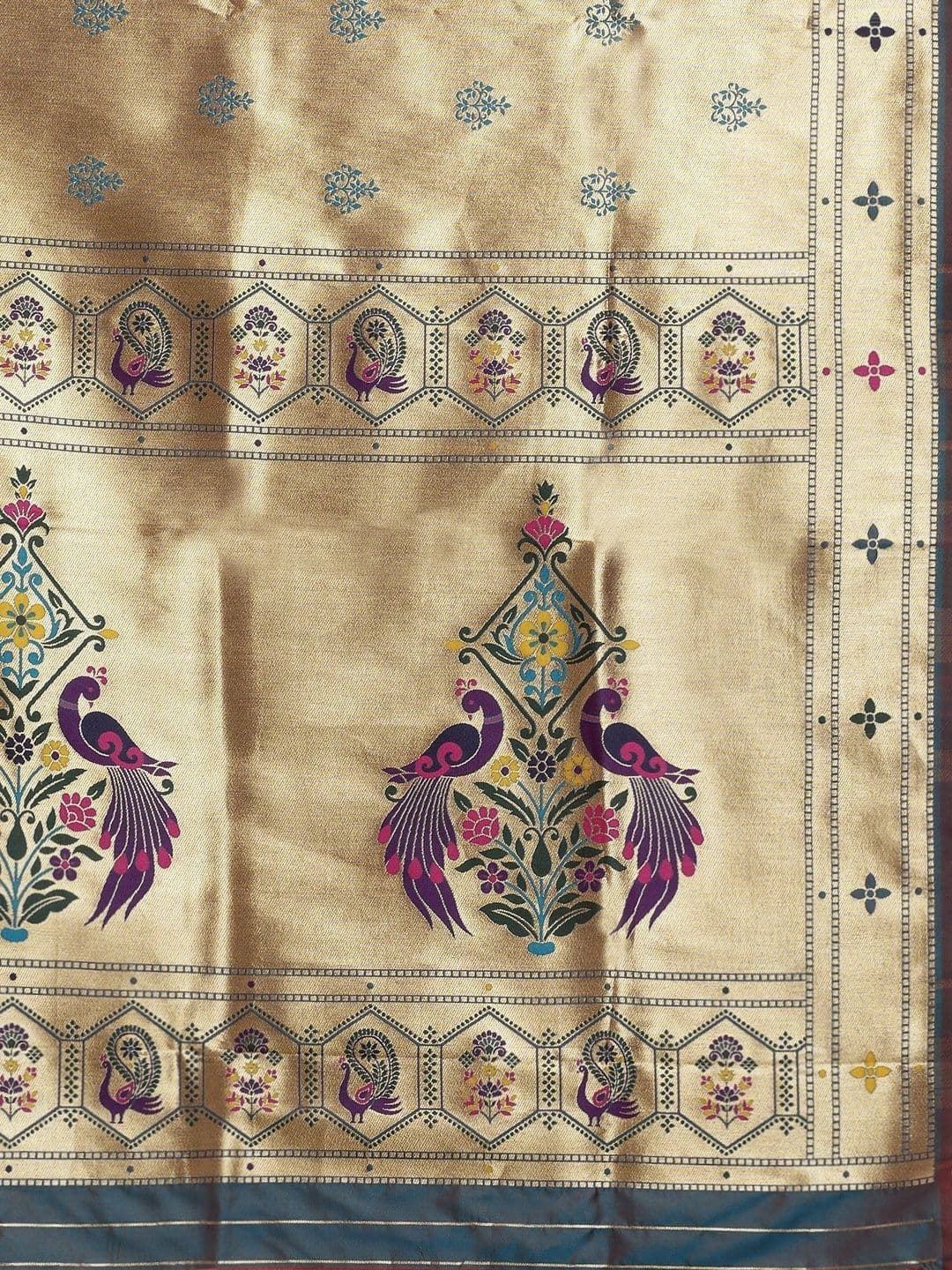KALINI Woven Design Zari Art Silk Paithani Saree thumbnail 5