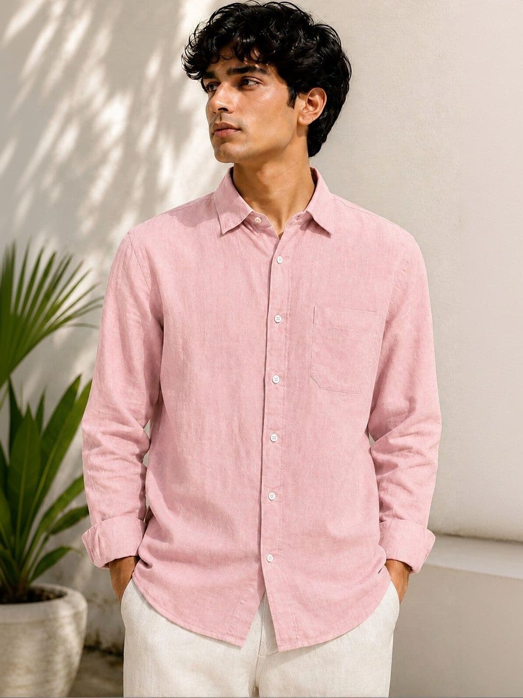 HERE&NOW Men Comfort Semi Sheer Casual Shirt thumbnail 3
