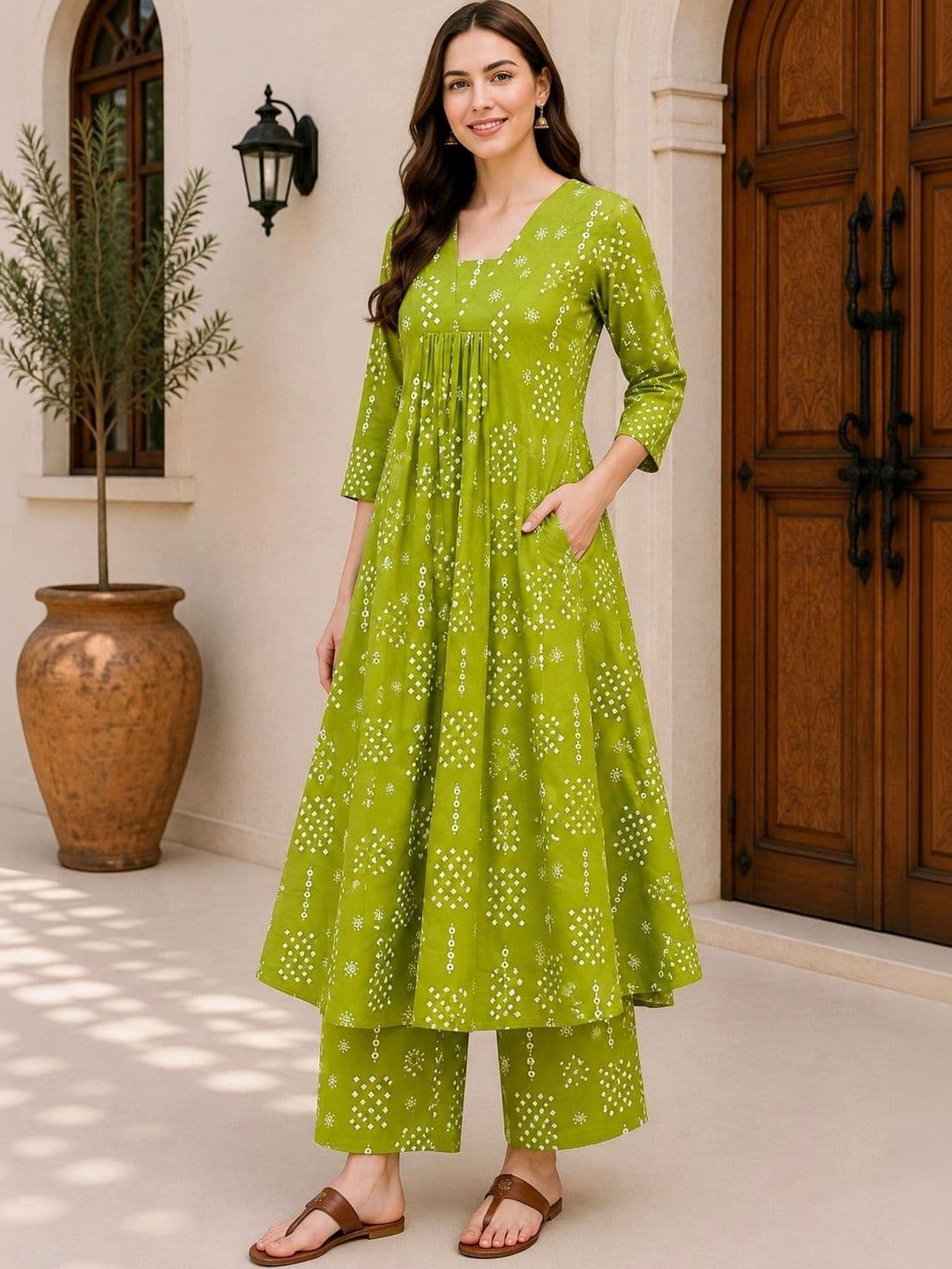 DSK STUDIO Women Ethnic Motifs Printed Regular Kurta with Palazzos thumbnail 5