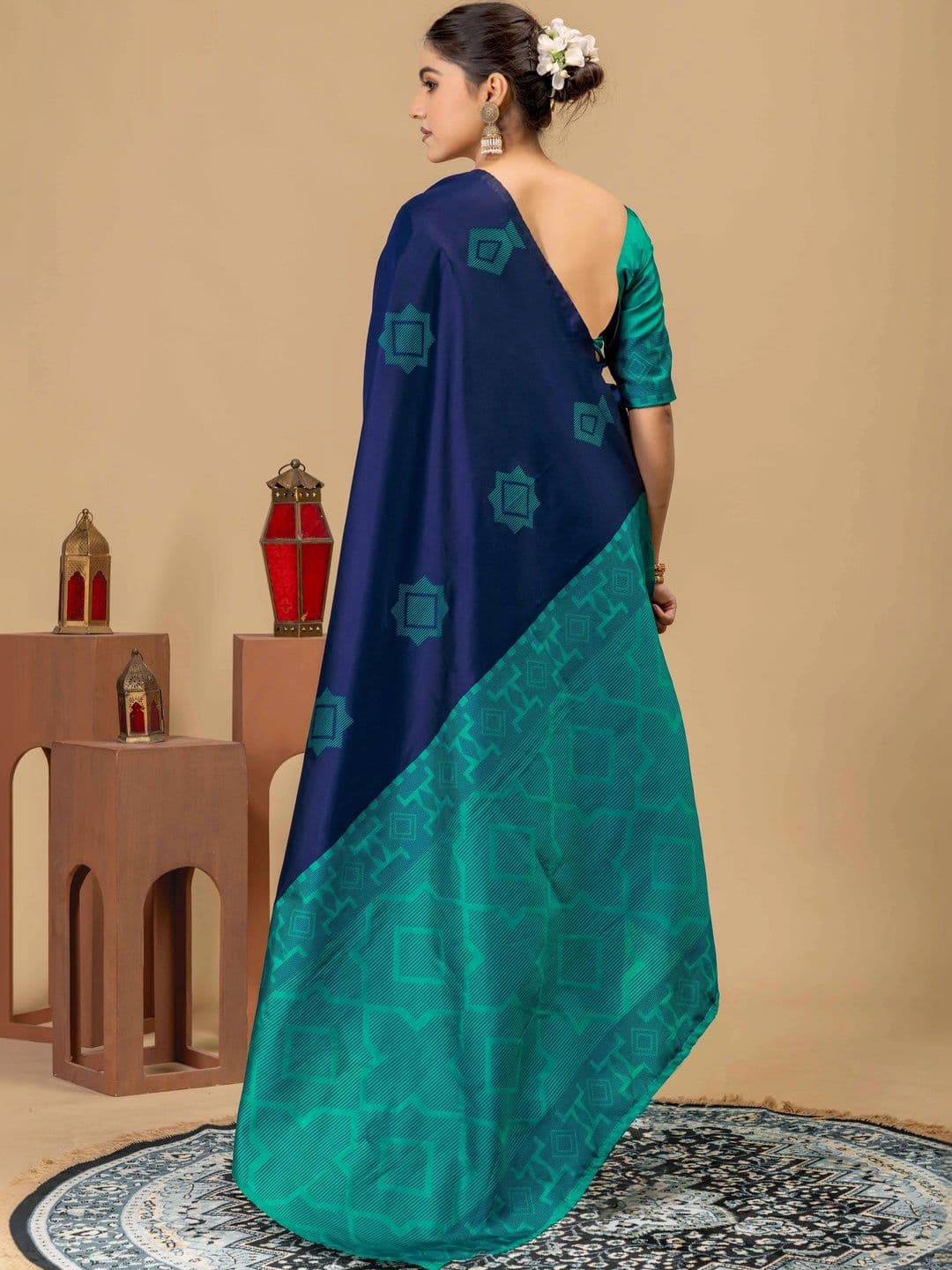 UMANTA Silk Blend Banarasi Saree thumbnail 5