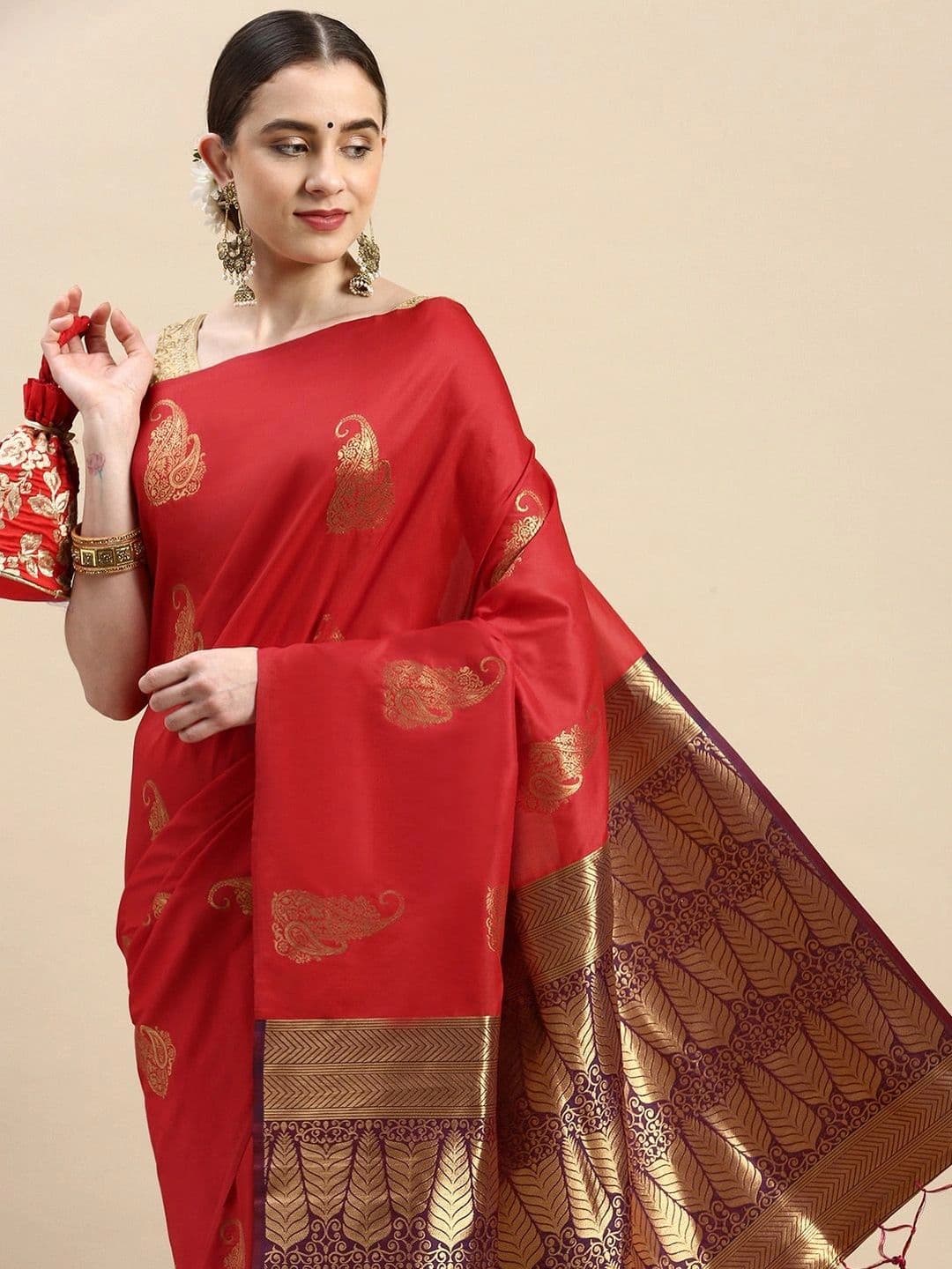 Dhaaga Ghar Woven Design Zari Art Silk Banarasi Saree - view 1