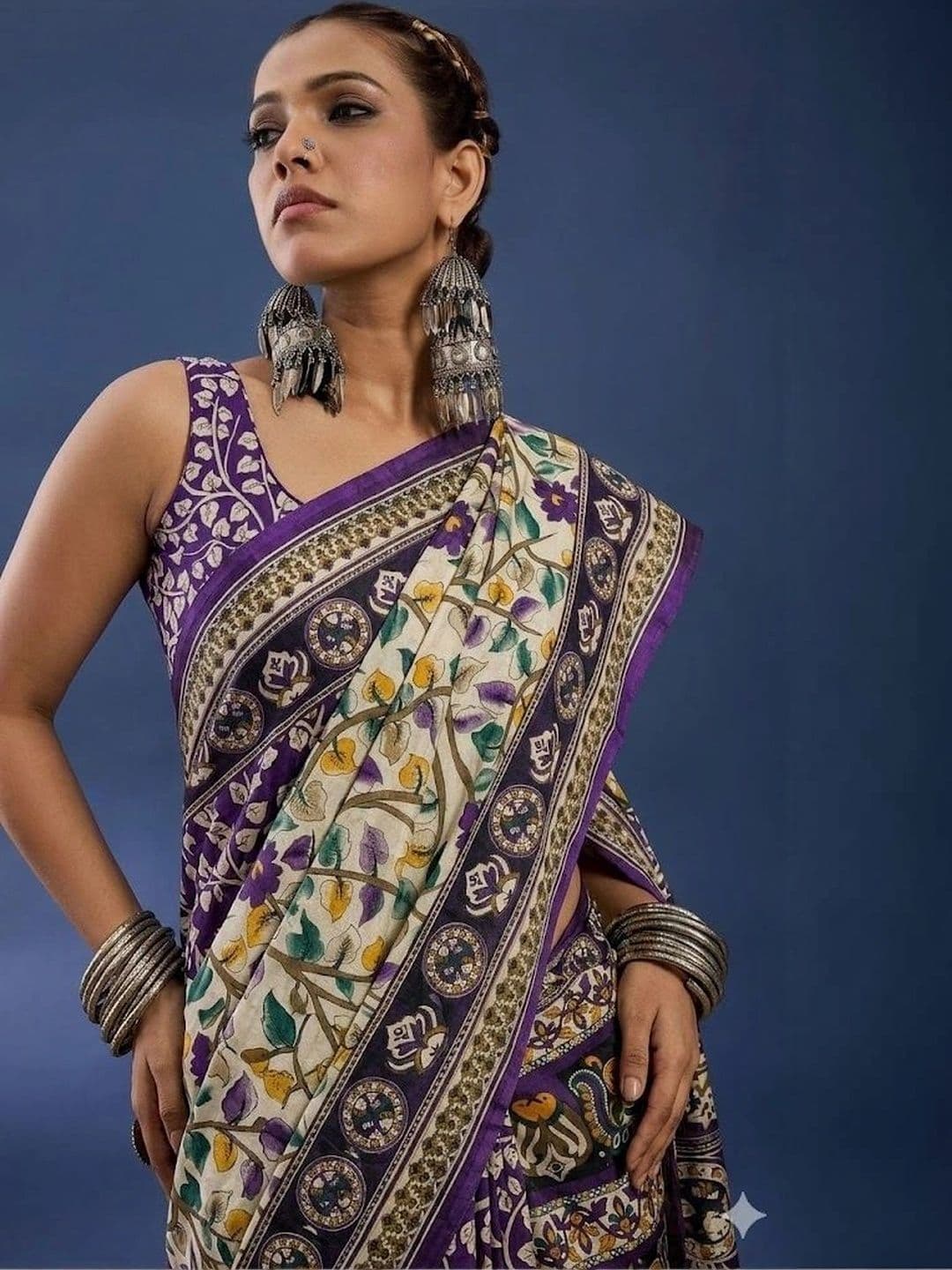 MITITA FASHION Floral Saree thumbnail 3
